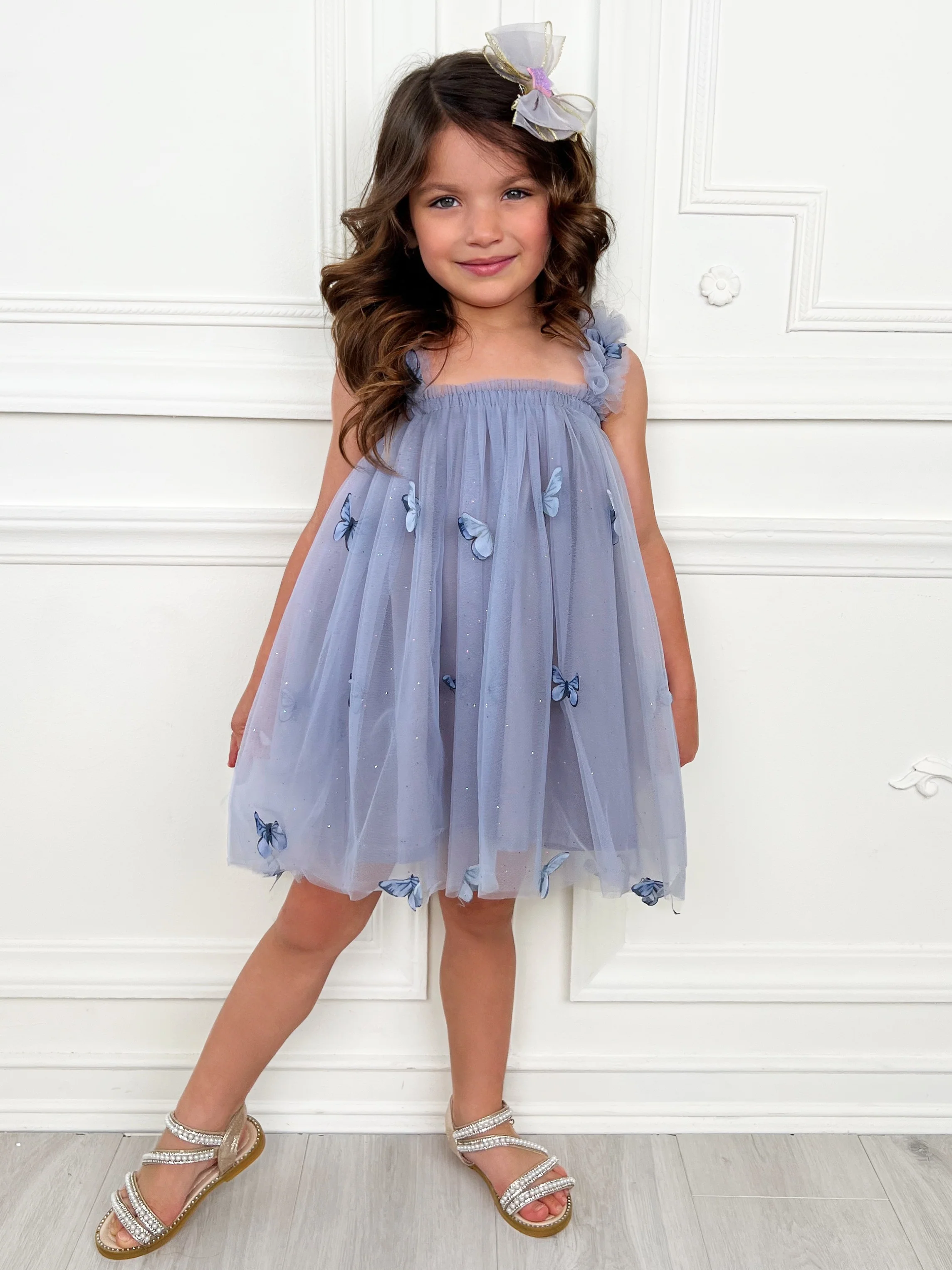 Butterfly Bliss Lilac Tulle Dress - Image 3
