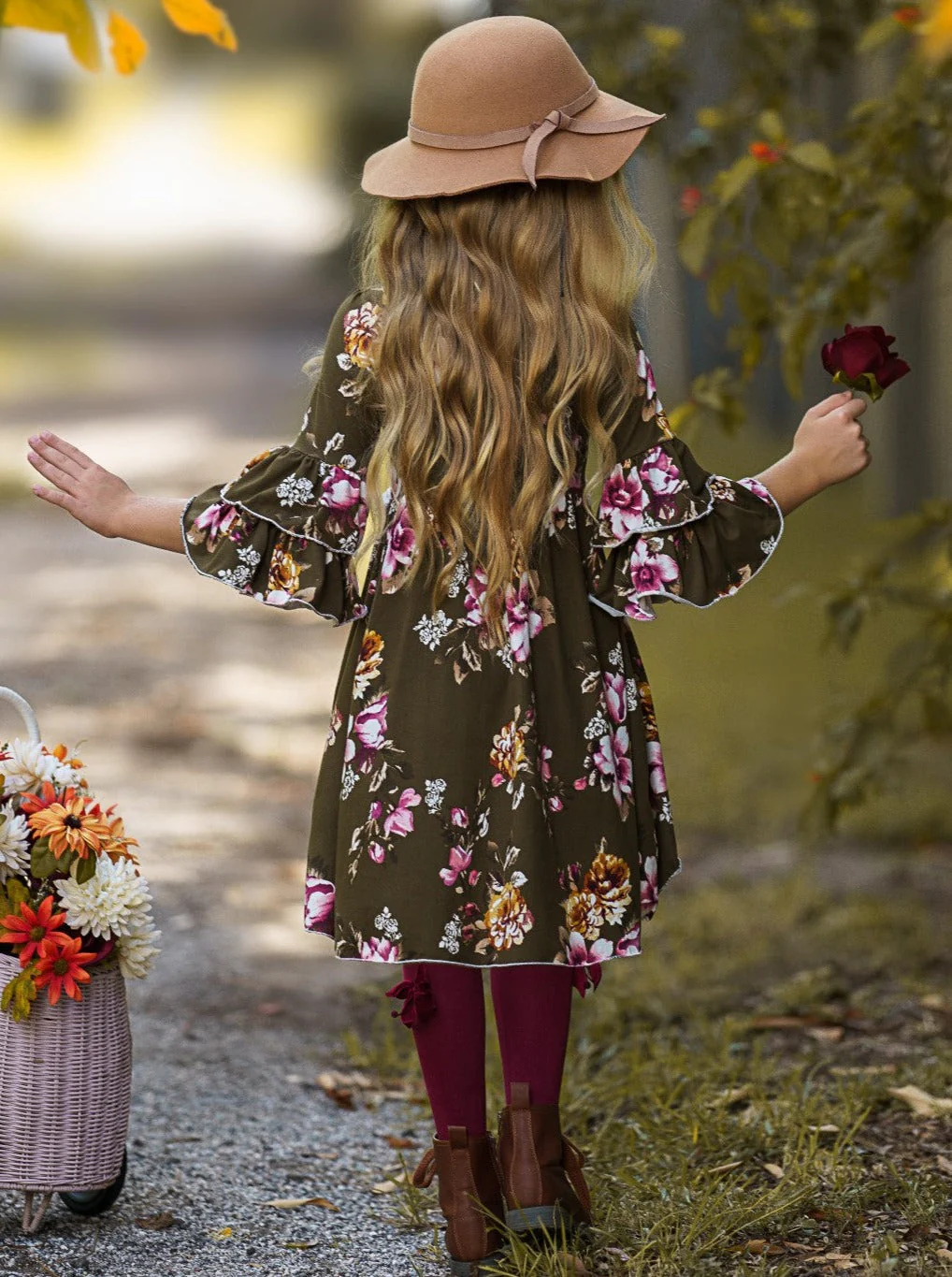 Olive Obsessed Floral Hi-Lo Dress - Image 5