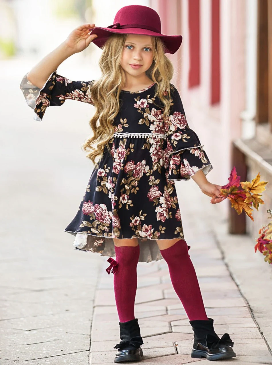 Better In Black Floral Hi-Lo Dress - Image 3