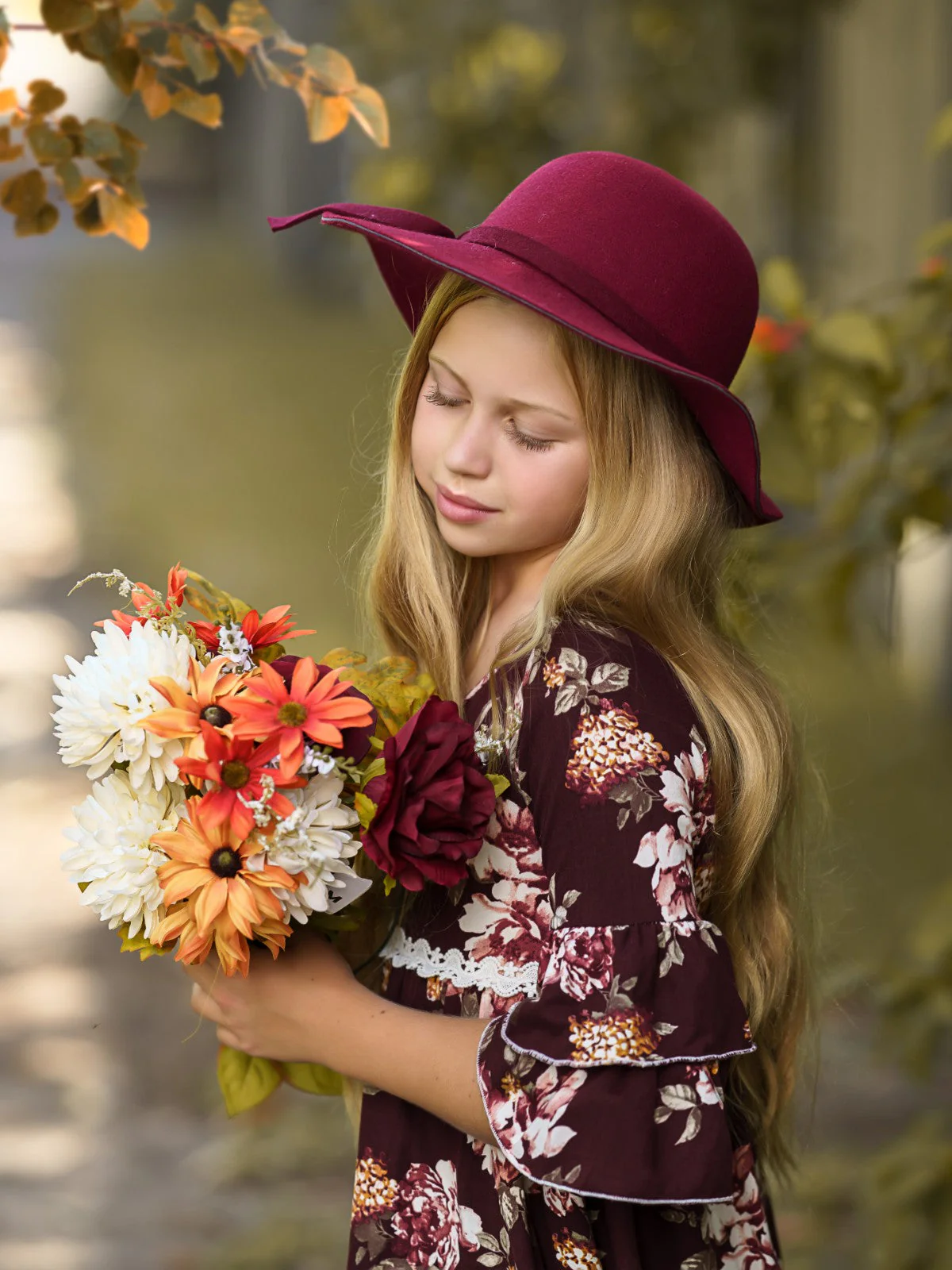 Cranberry Dreams Floral Hi-Lo Dress - Image 5
