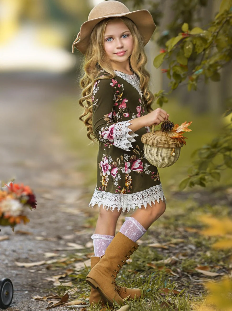 Olive Obsessed Floral Crochet Dress - Image 4