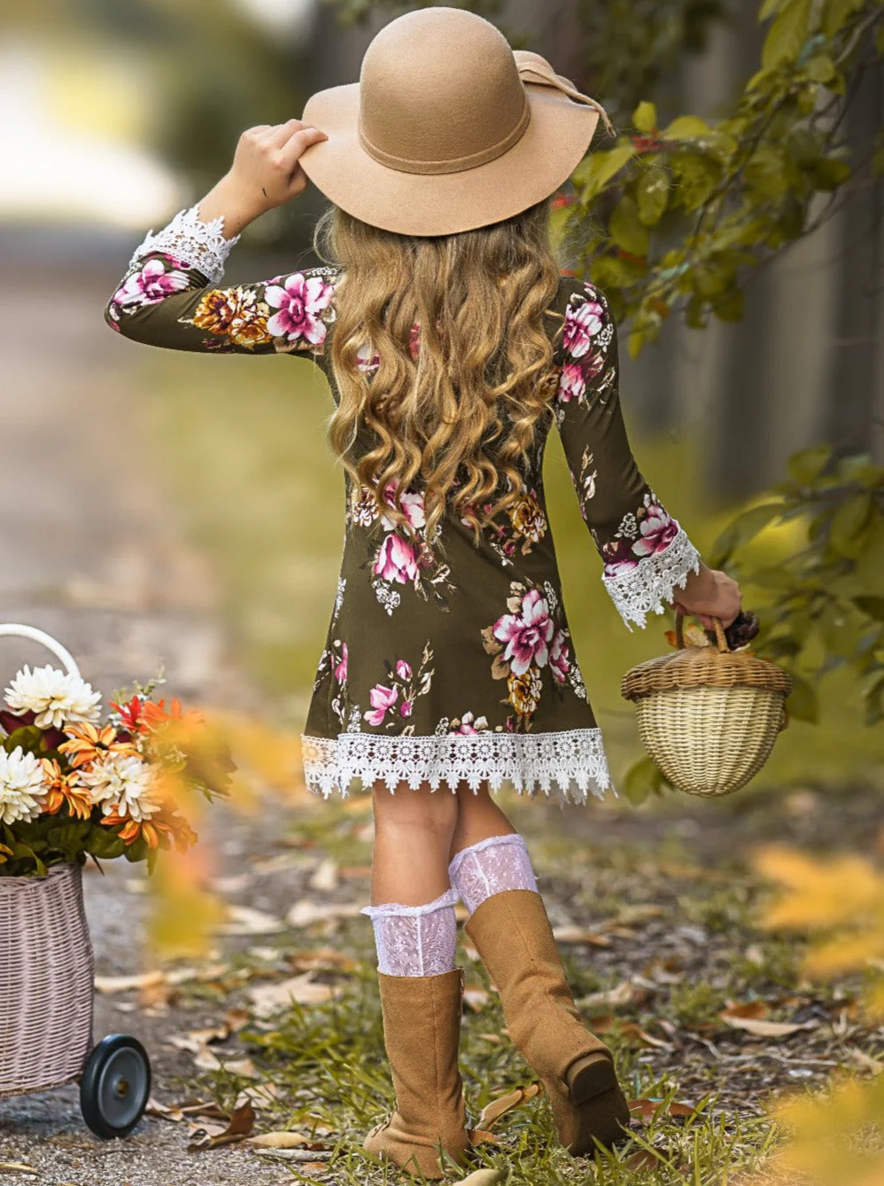 Olive Obsessed Floral Crochet Dress - Image 5