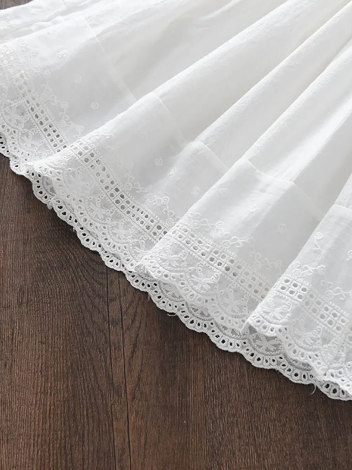 Little White Eyelet Dress - Image 3