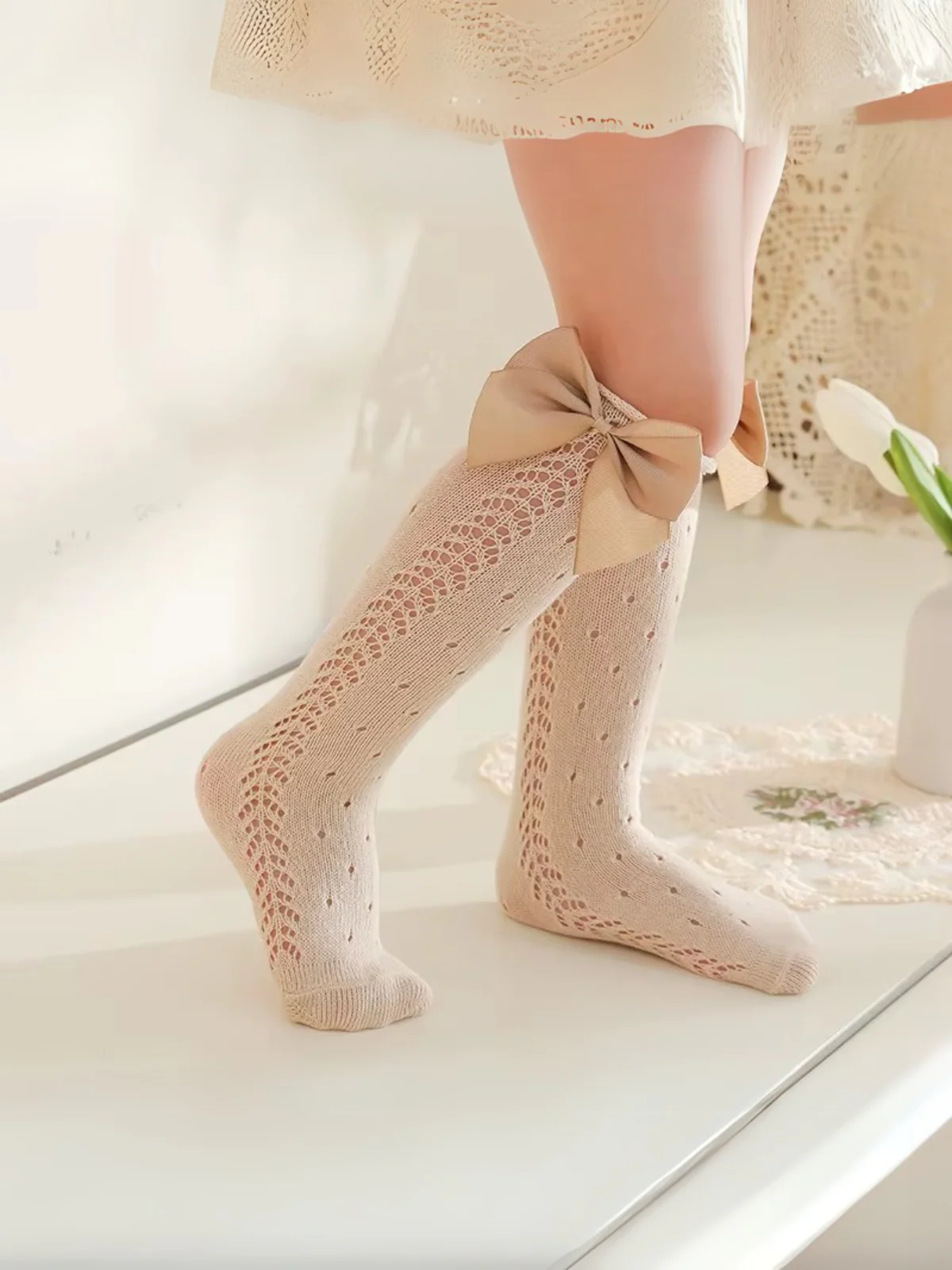 Eye Love You Eyelet Knee-High Socks - Image 3