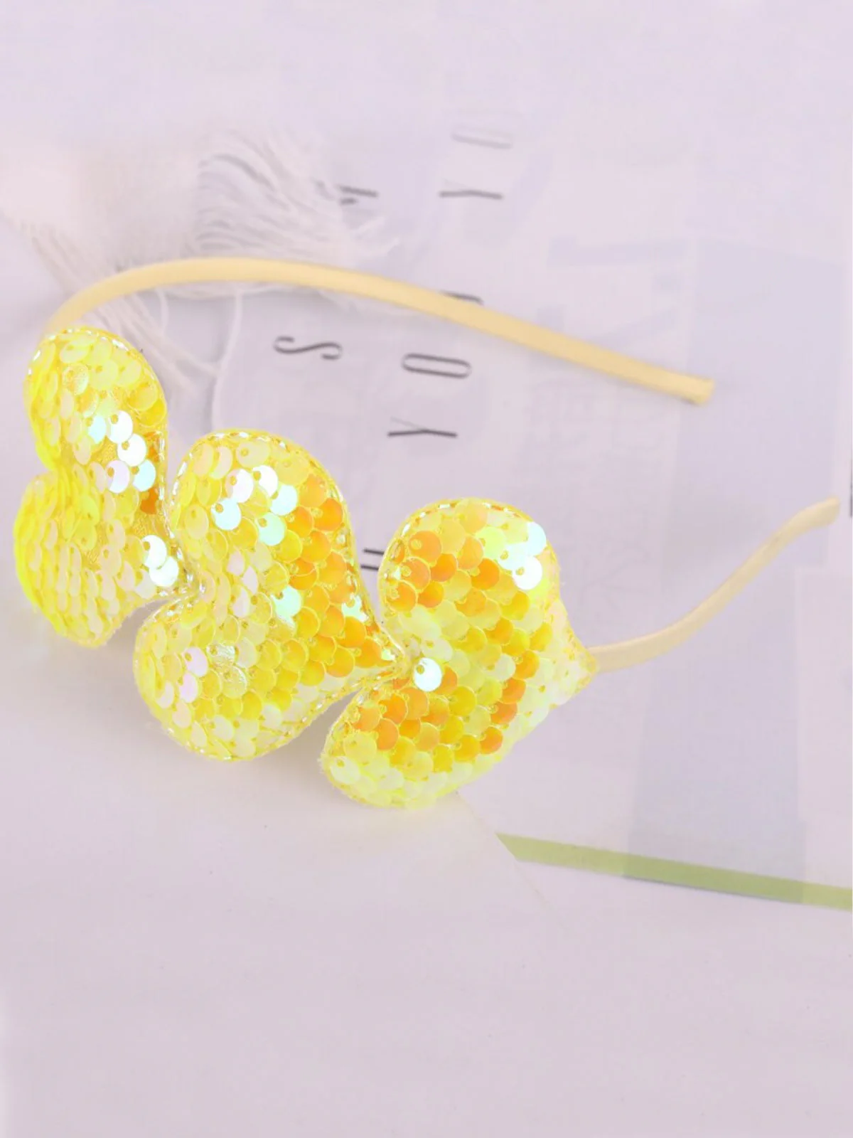 Love In Every Sparkle Sequin Hearts Headband - Image 2