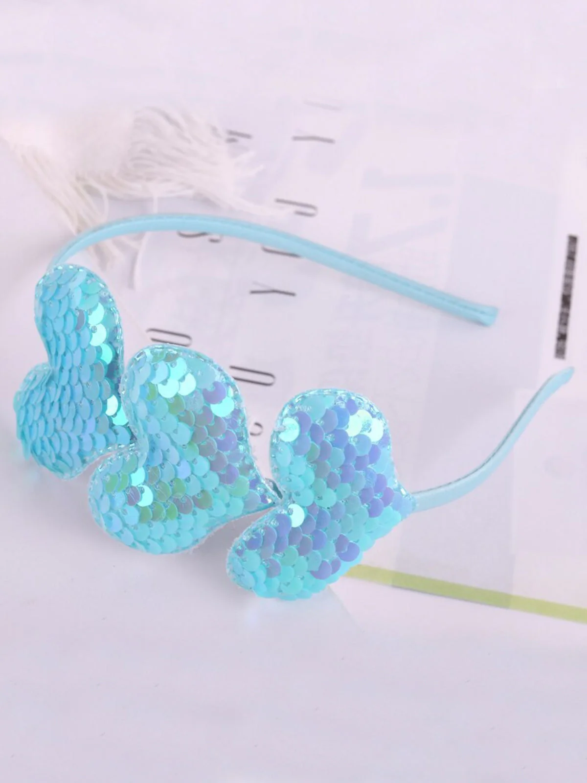 Love In Every Sparkle Sequin Hearts Headband - Image 4