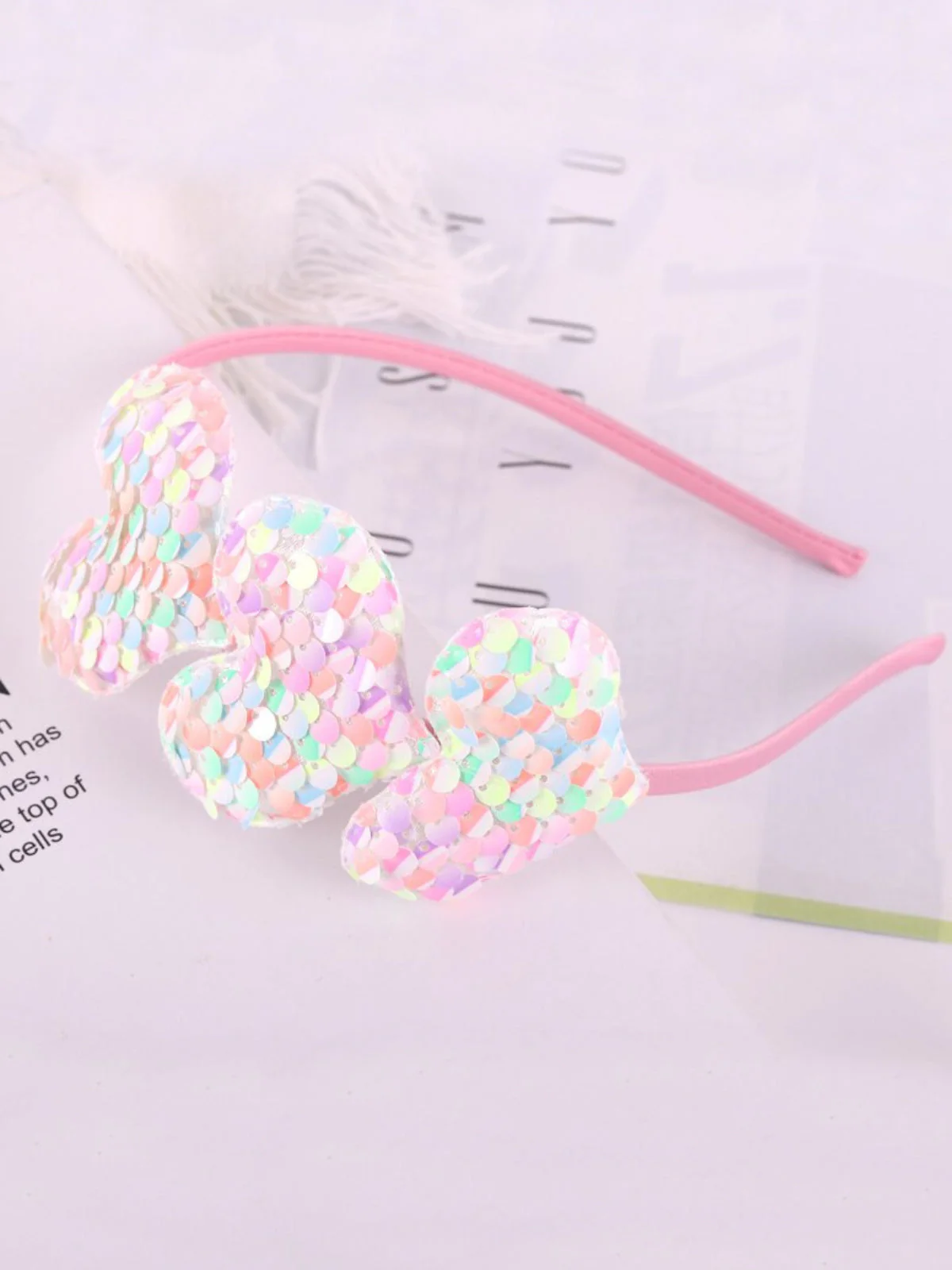 Love In Every Sparkle Sequin Hearts Headband - Image 5