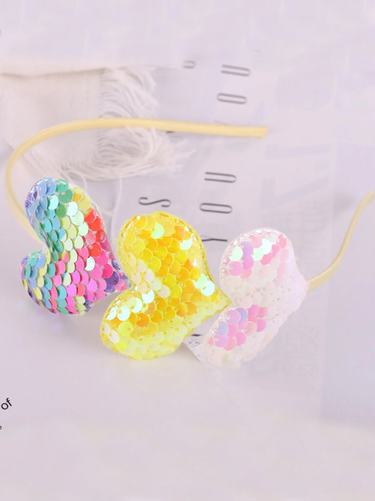 Love In Every Sparkle Sequin Hearts Headband - Image 7