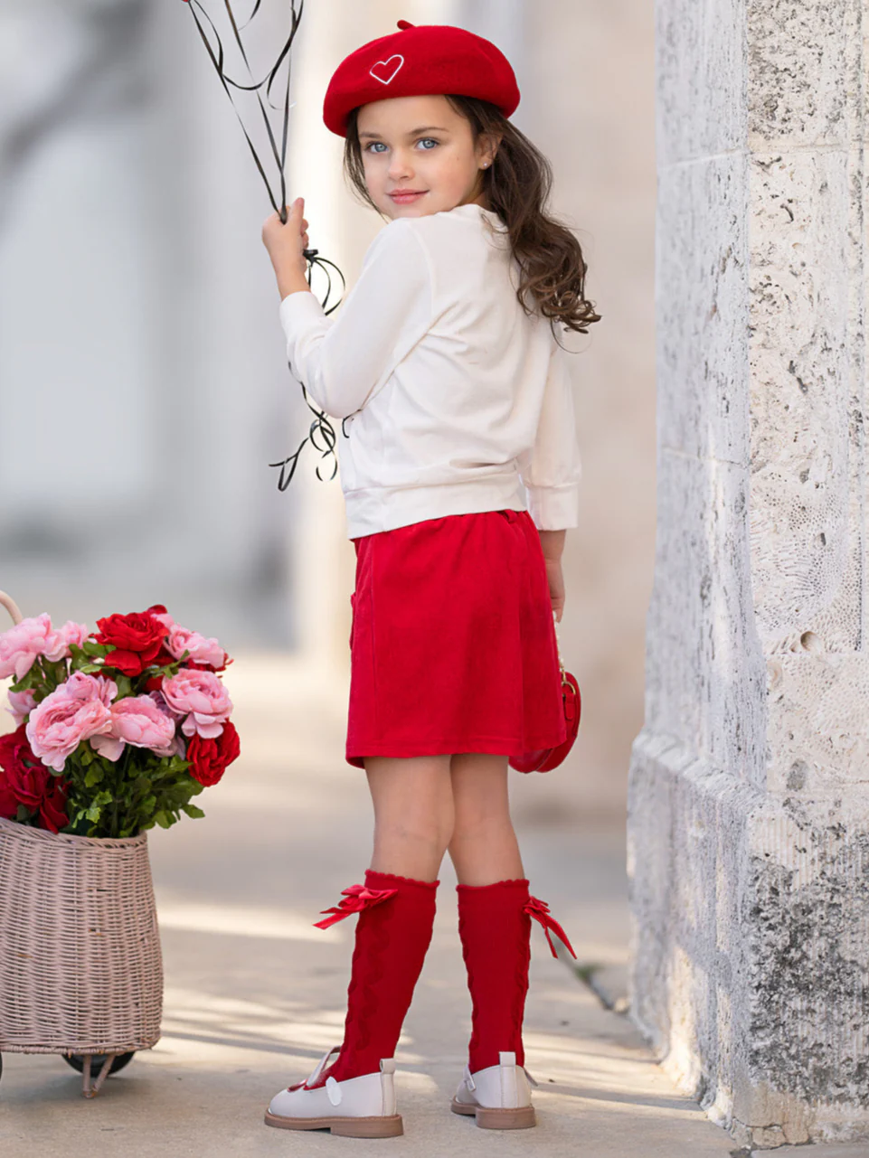 Love Is All You Need Sweater and Red Skirt Set - Image 4