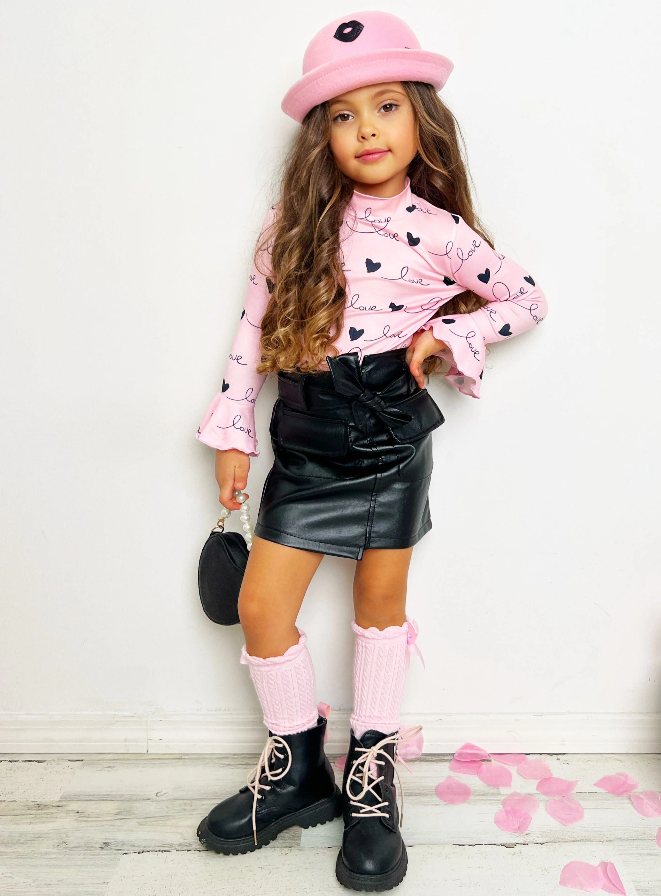 Love Is In The Air Vegan Leather Skirt Set - Image 5