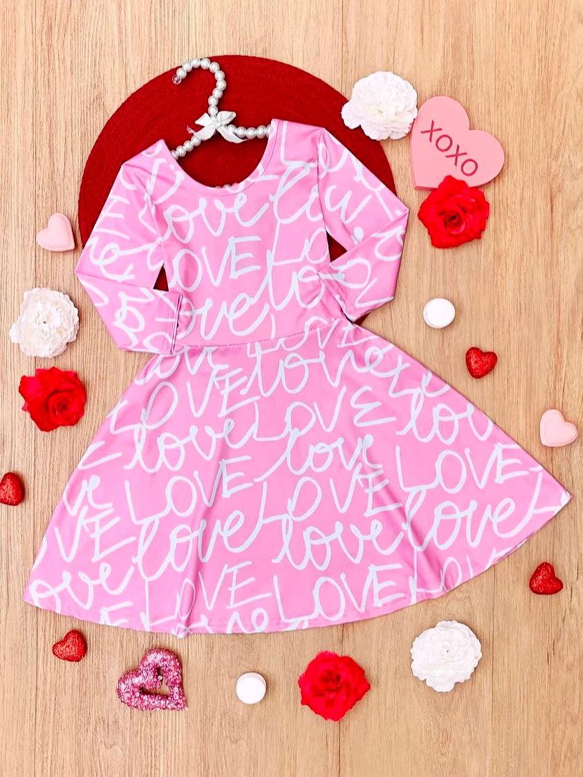 Love Letters Twirly Long Sleeve Skater Dress - Image 3