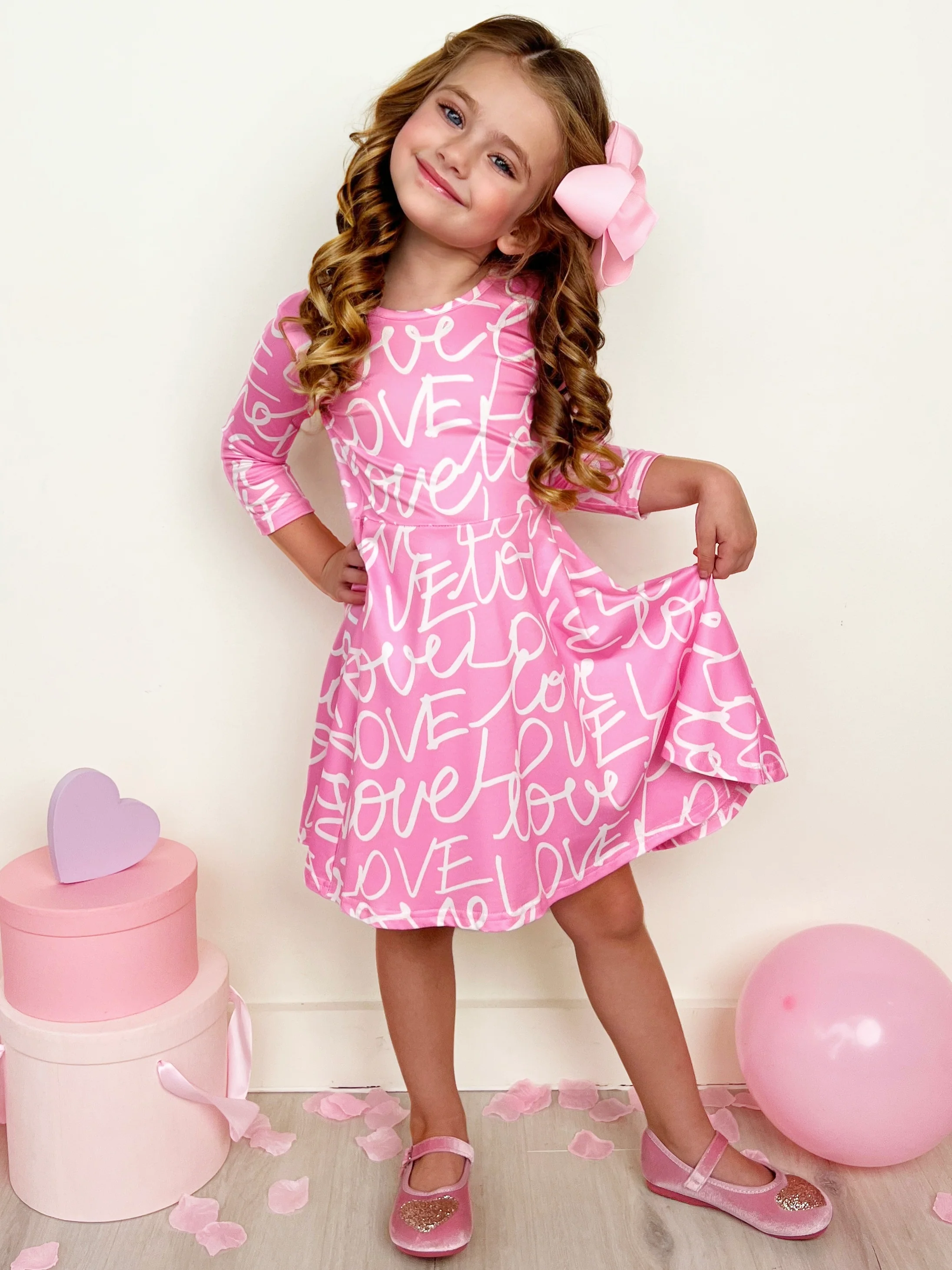 Love Letters Twirly Long Sleeve Skater Dress - Image 4