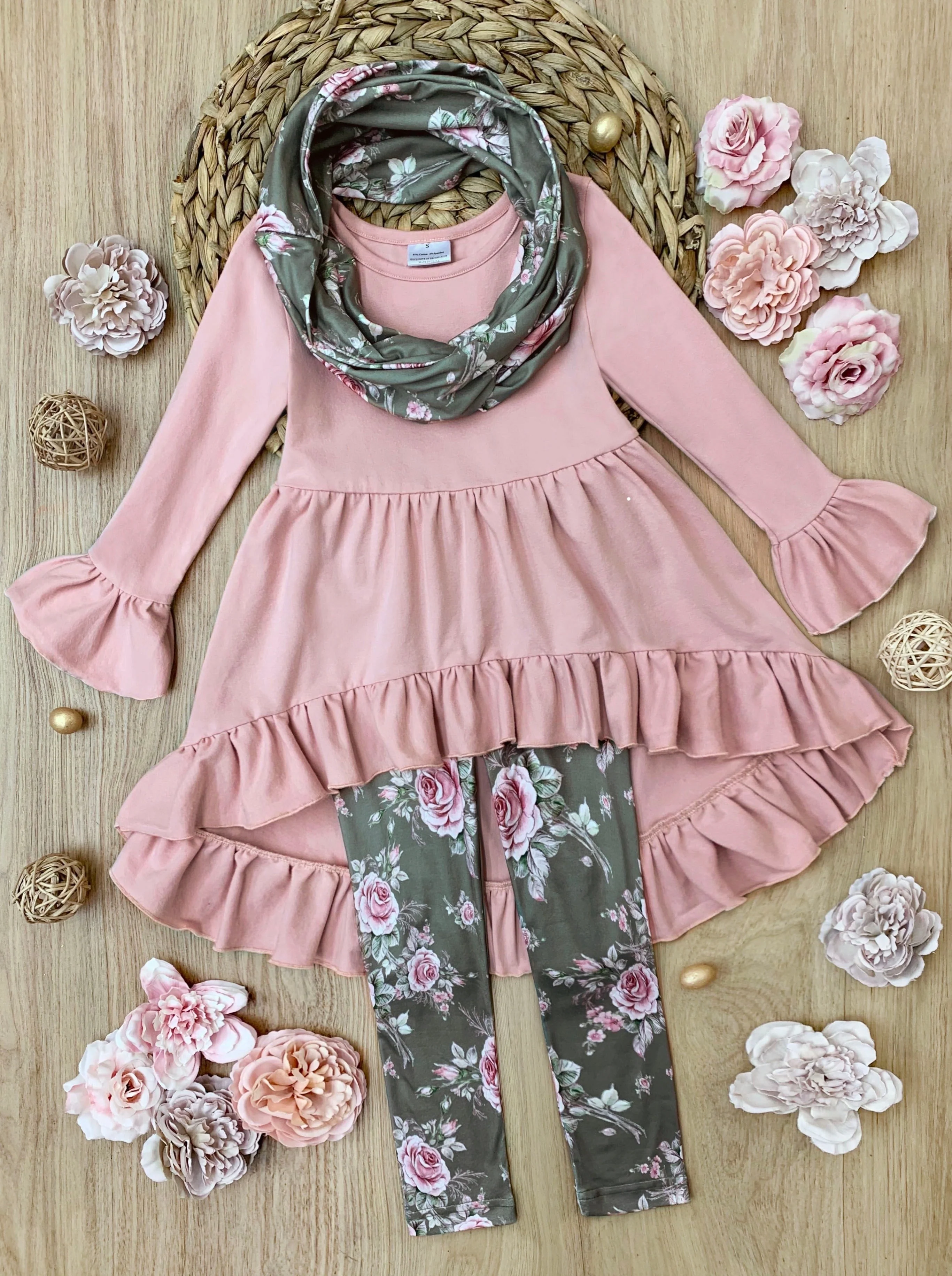 Love You Bunches Tunic, Scarf And Legging Set - Image 3