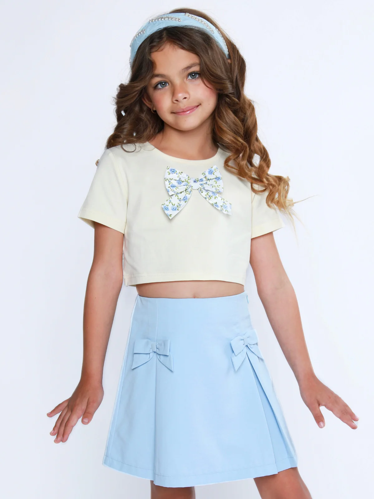 Lovely Bow Crop Top and Skirt Set - Image 7
