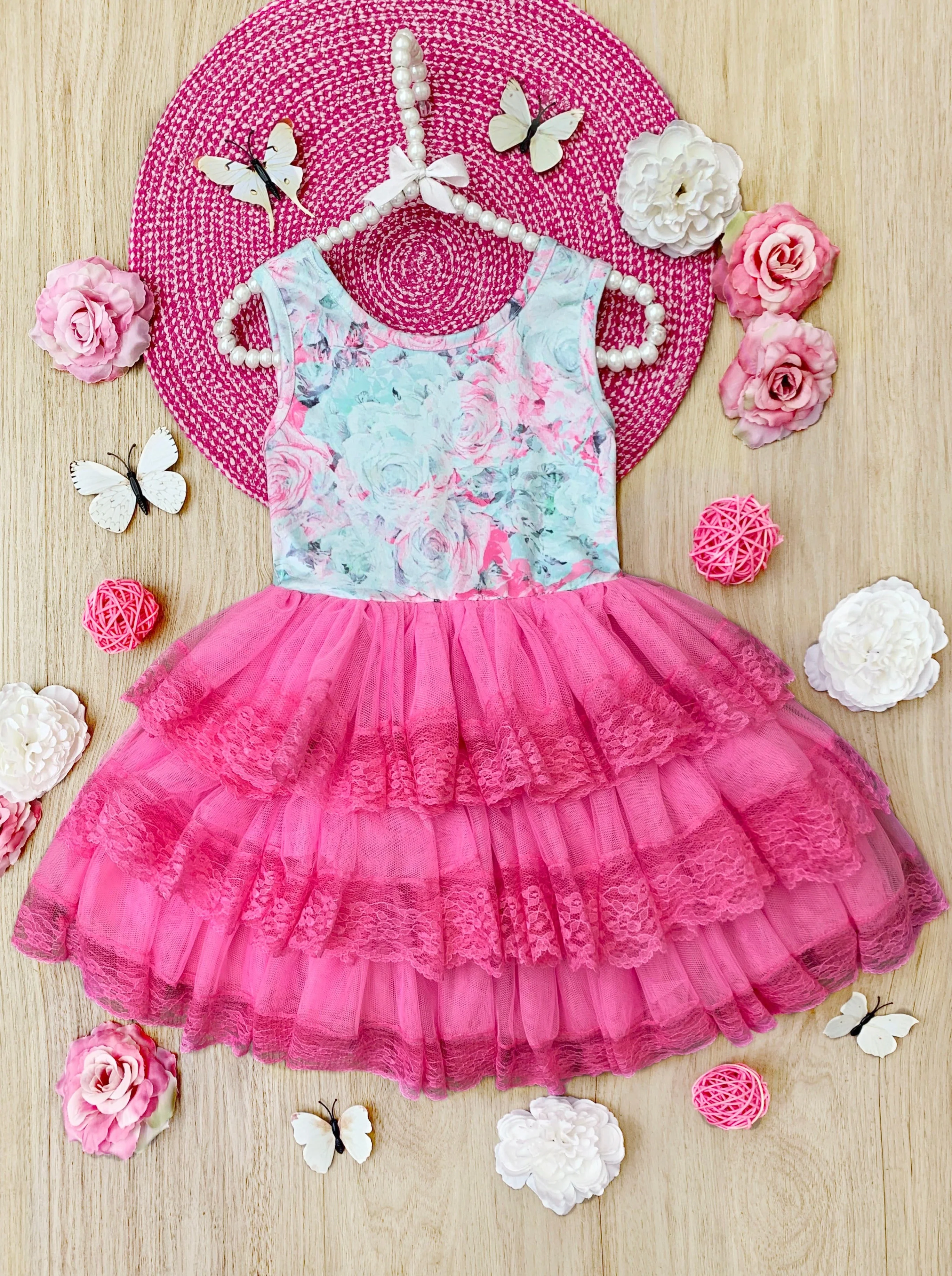 Lovely Spring Days Lace Tiered Tutu Dress - Image 3