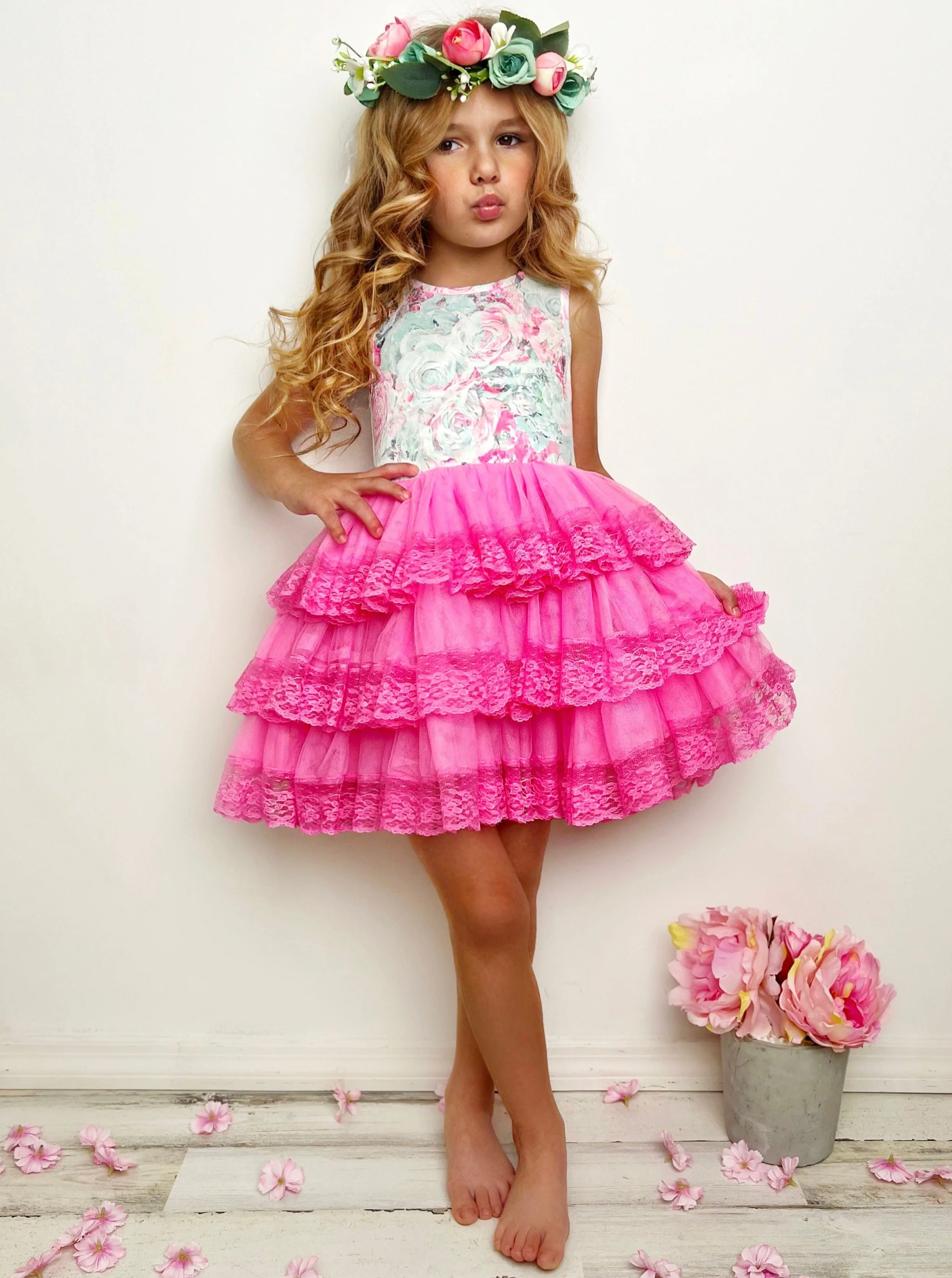 Lovely Spring Days Lace Tiered Tutu Dress - Image 4
