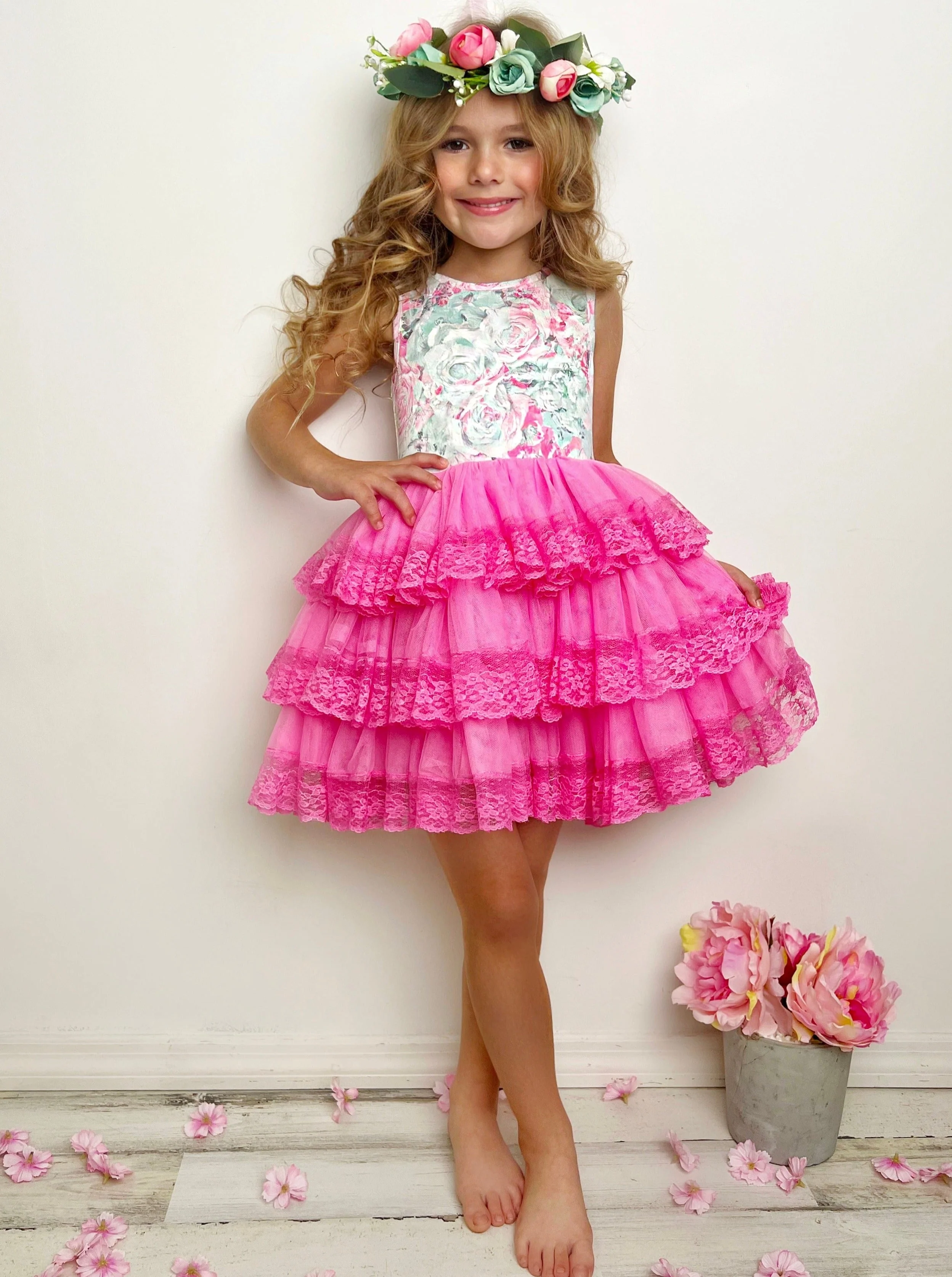 Lovely Spring Days Lace Tiered Tutu Dress - Image 5