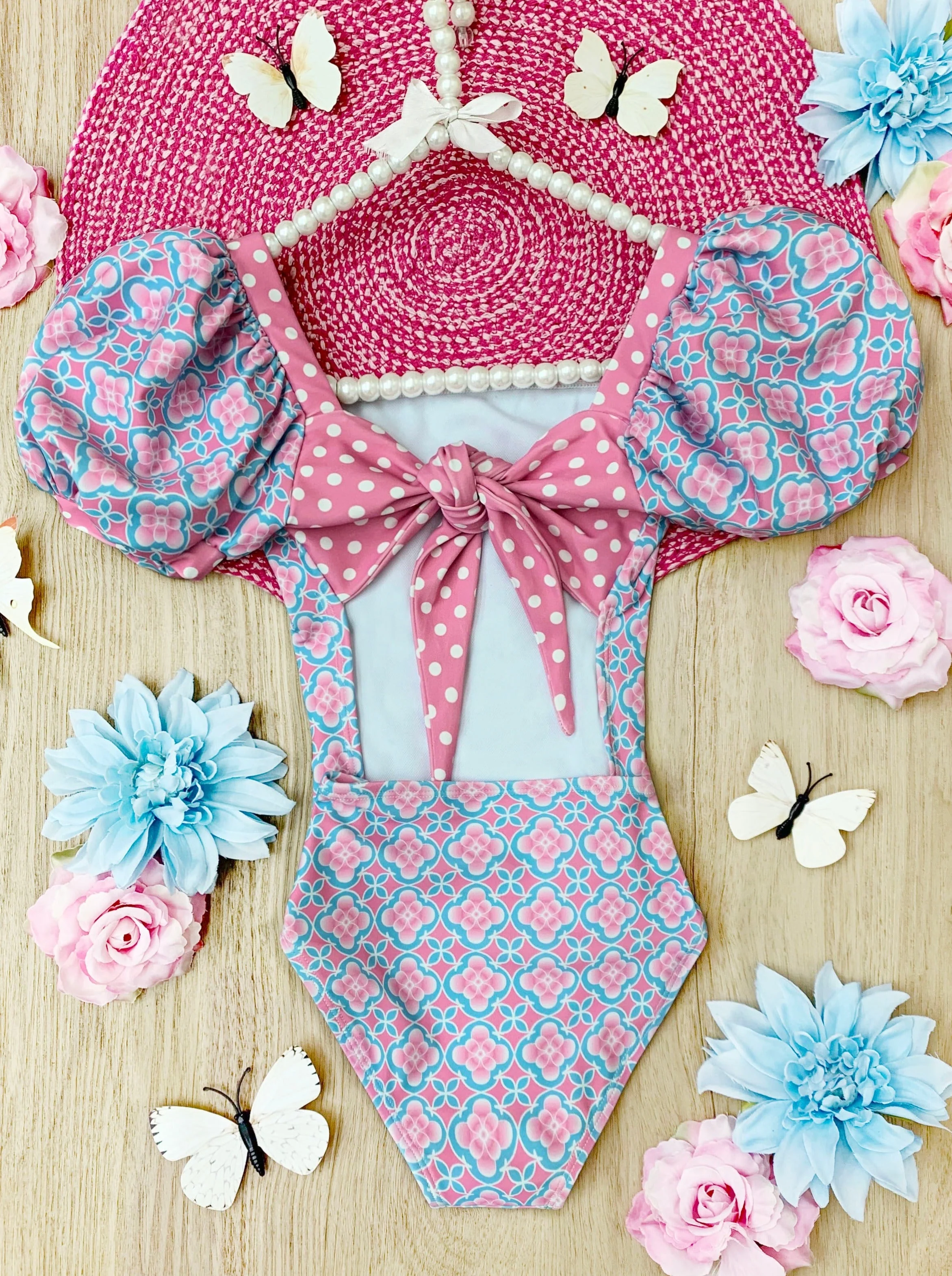 Made For Sunny Days Puff Sleeve One Piece Swimsuit - Image 6