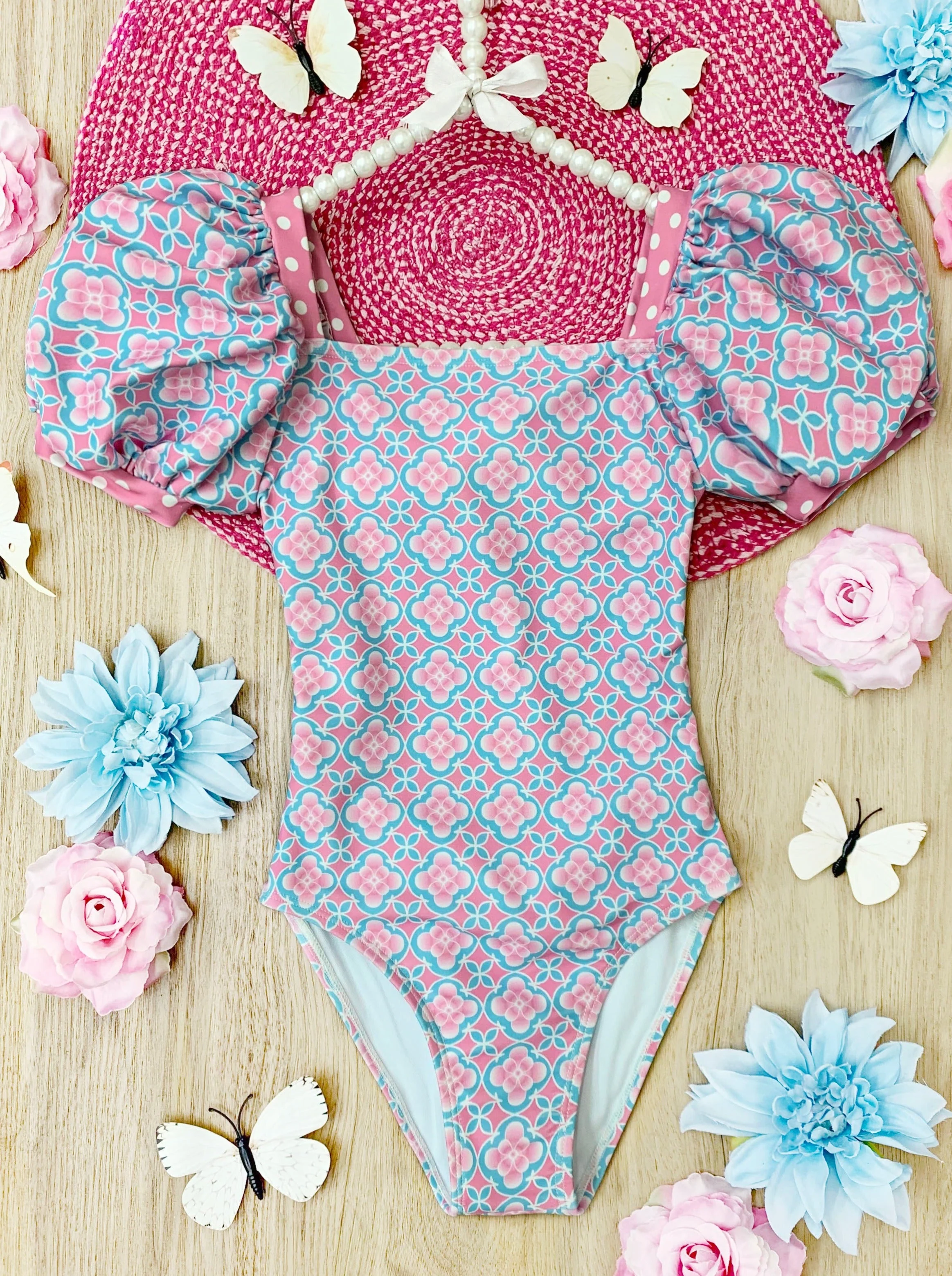 Made For Sunny Days Puff Sleeve One Piece Swimsuit - Image 7