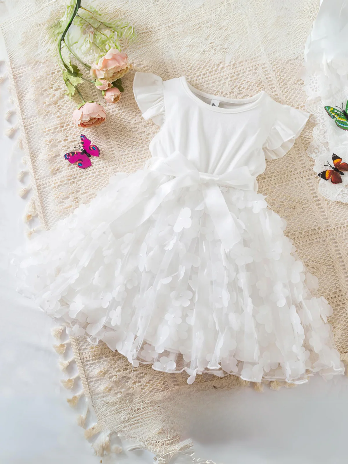 Magic Twirls 3D Flower Tutu Dress - Image 2