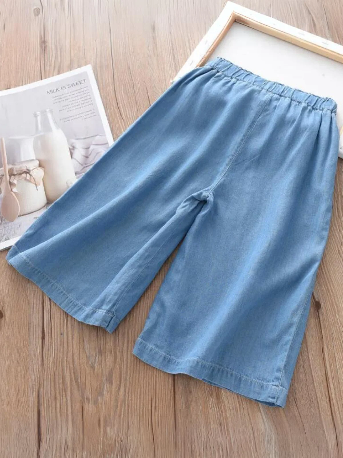 Making Trends Wide Leg Chambray Pants - Image 3