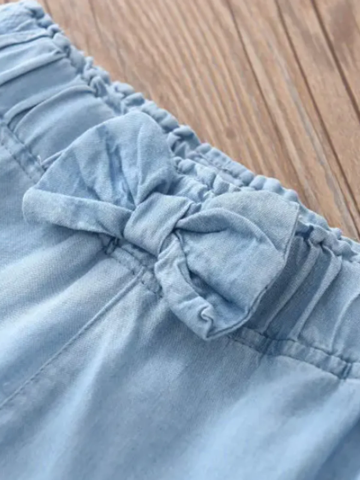 Making Trends Wide Leg Chambray Pants - Image 5