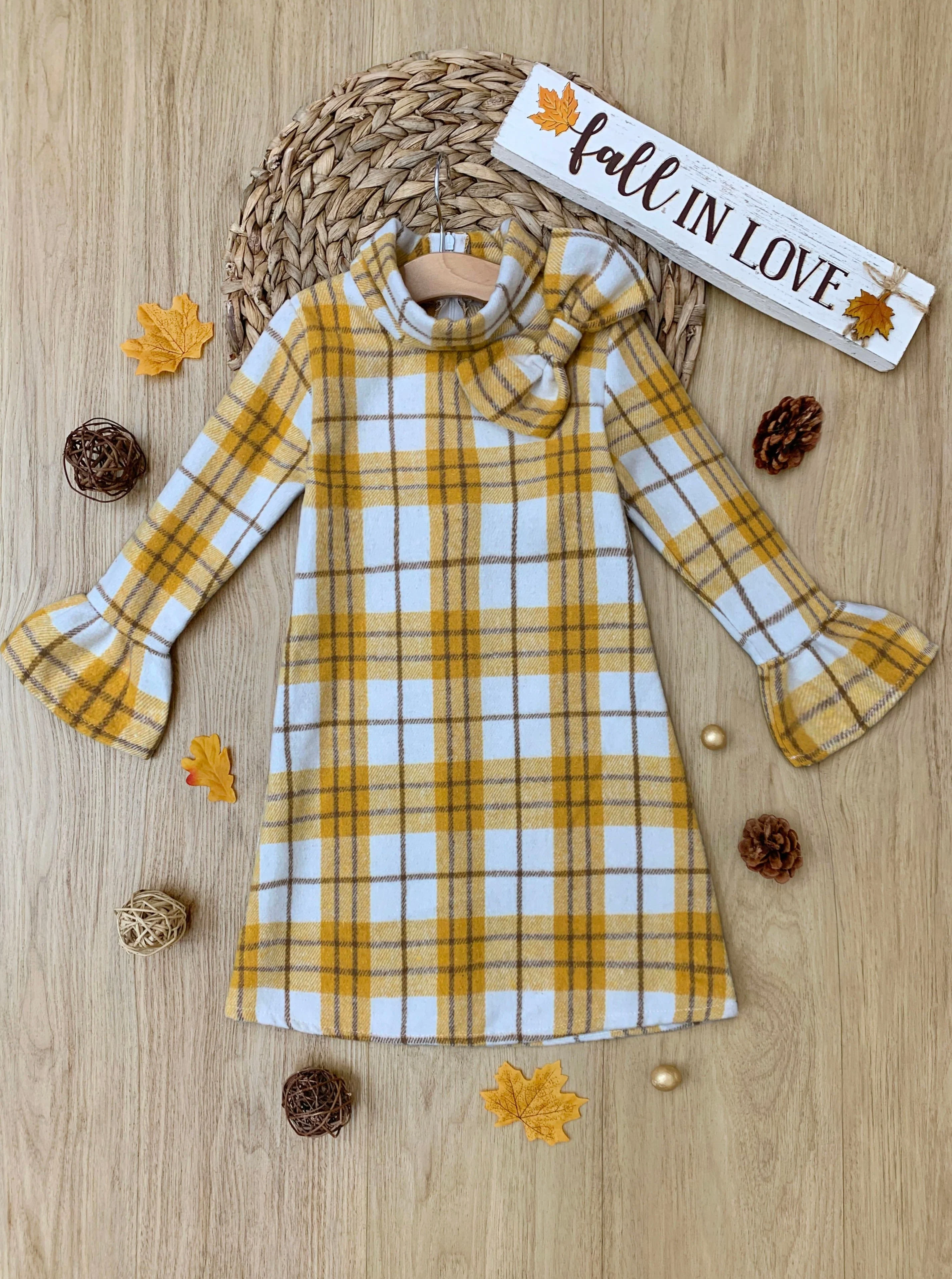 Golden Girl Marigold Flannel Dress - Image 3