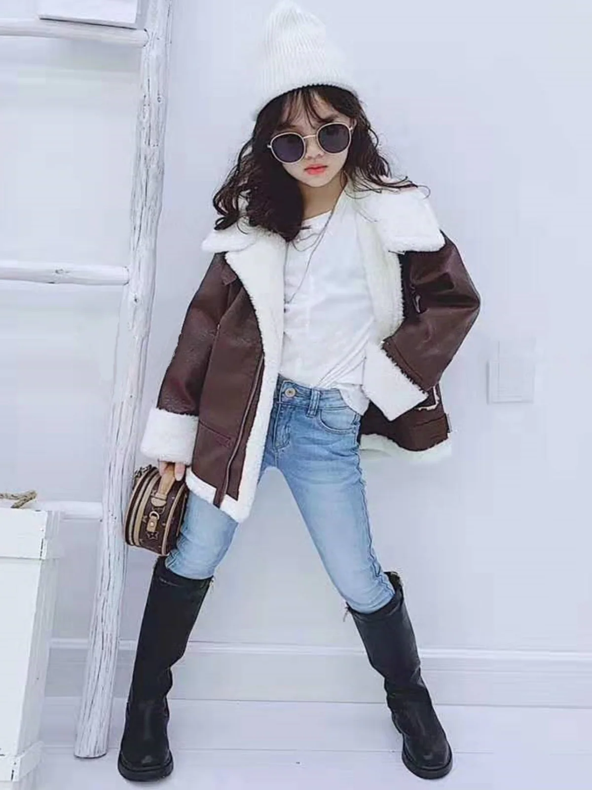 Match My Vibe Fleece Lined Vegan Leather Jacket - Image 2