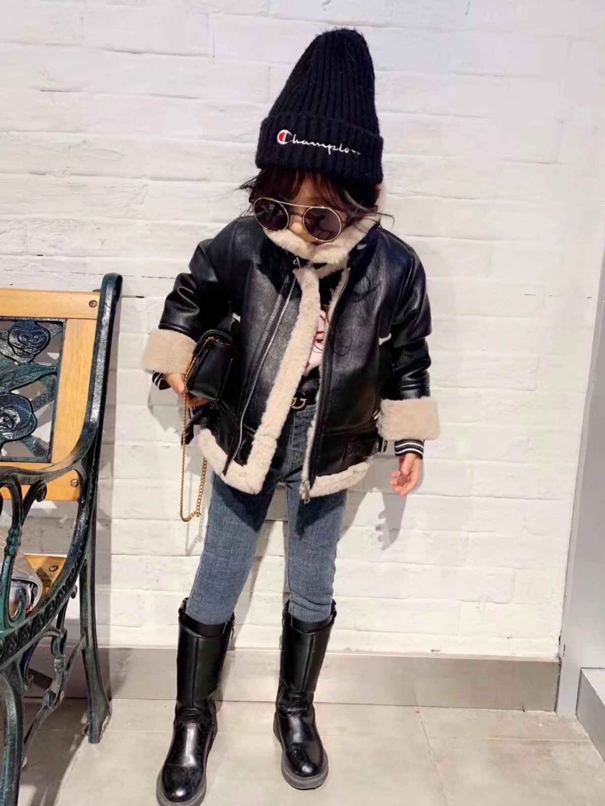 Match My Vibe Fleece Lined Vegan Leather Jacket - Image 9