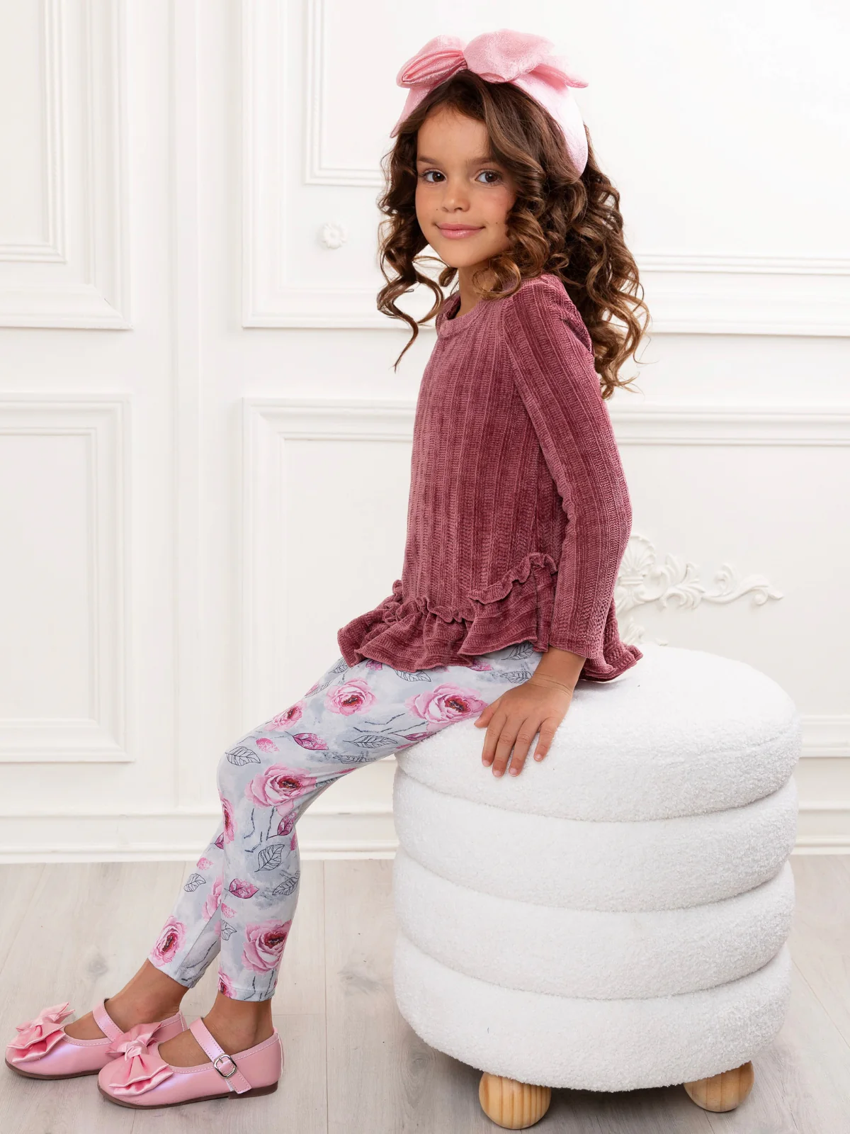 Mauvy Rose Ruffle Tunic and Legging Set - Image 5