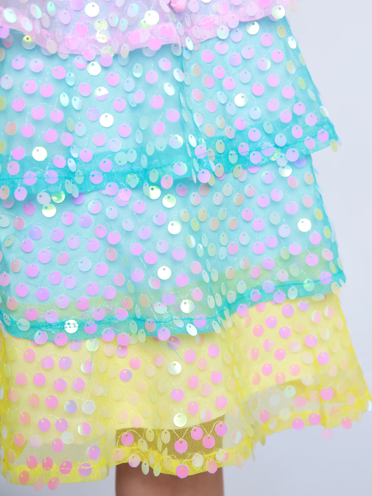 Mermaid Pastel Rainbow Sequin Dress - Image 3