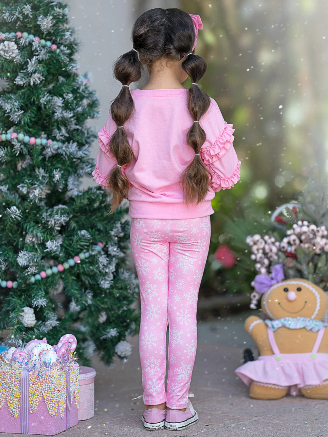 Merry Christmas Ruffle Top and Snowflake Legging Set - Image 4