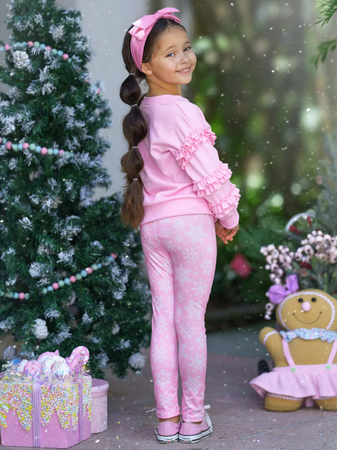 Merry Christmas Ruffle Top and Snowflake Legging Set - Image 6