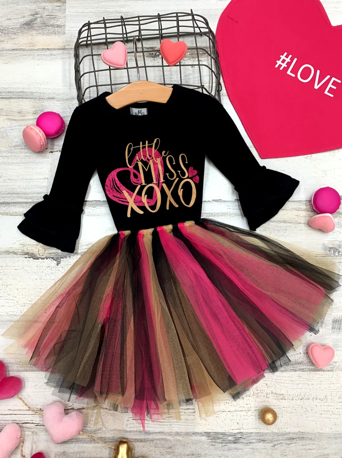 Little Miss XOXO Tutu Skirt Set - Image 4