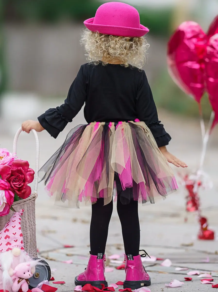 Little Miss XOXO Tutu Skirt Set - Image 6