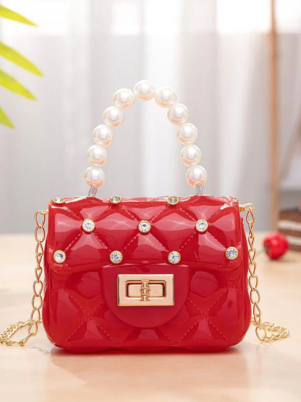 Mini Jelly Rhinestone Crossbody Purse - Image 5