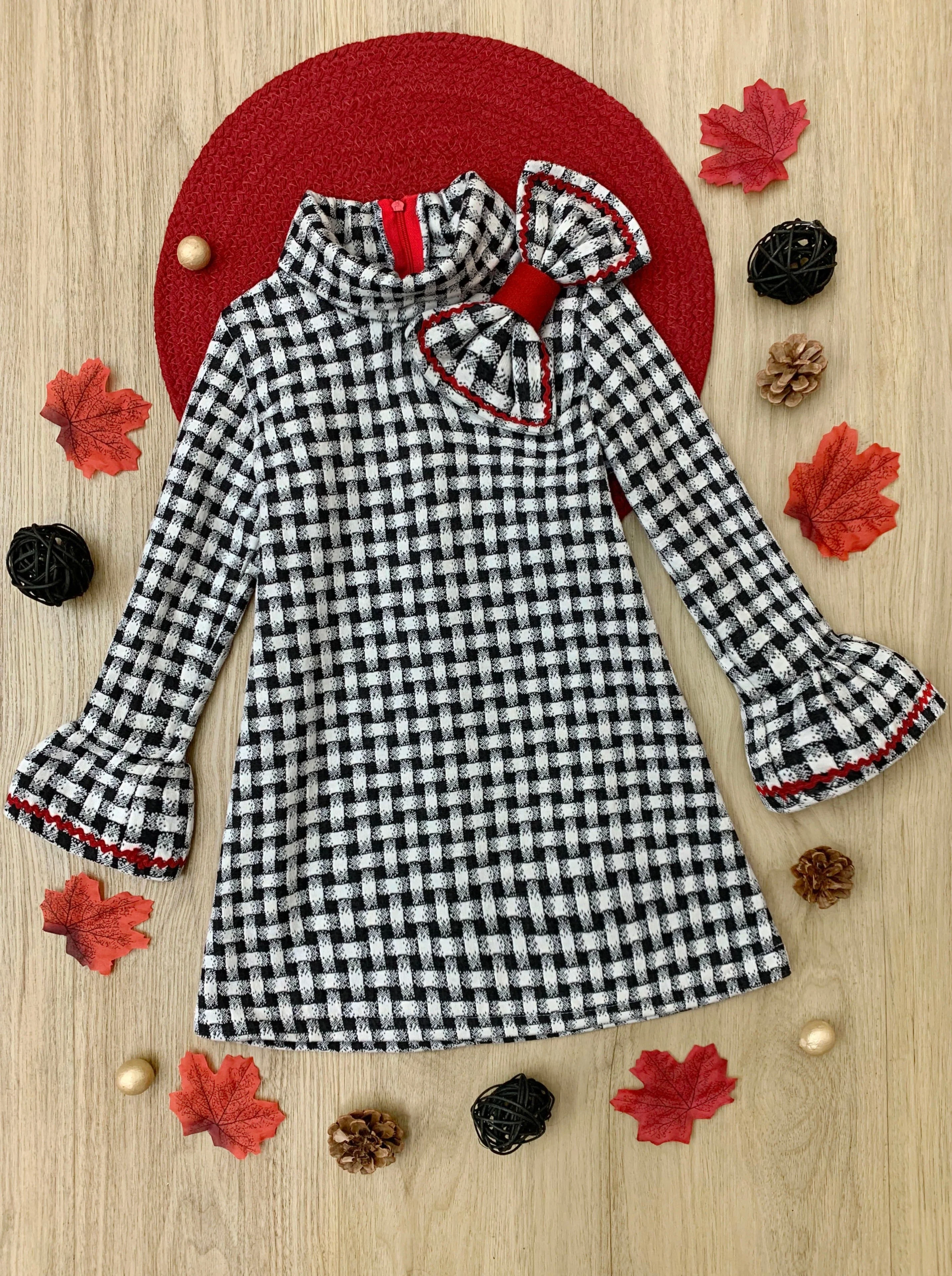 Attention Please Plaid Mitzi Turtleneck Dress - Image 3