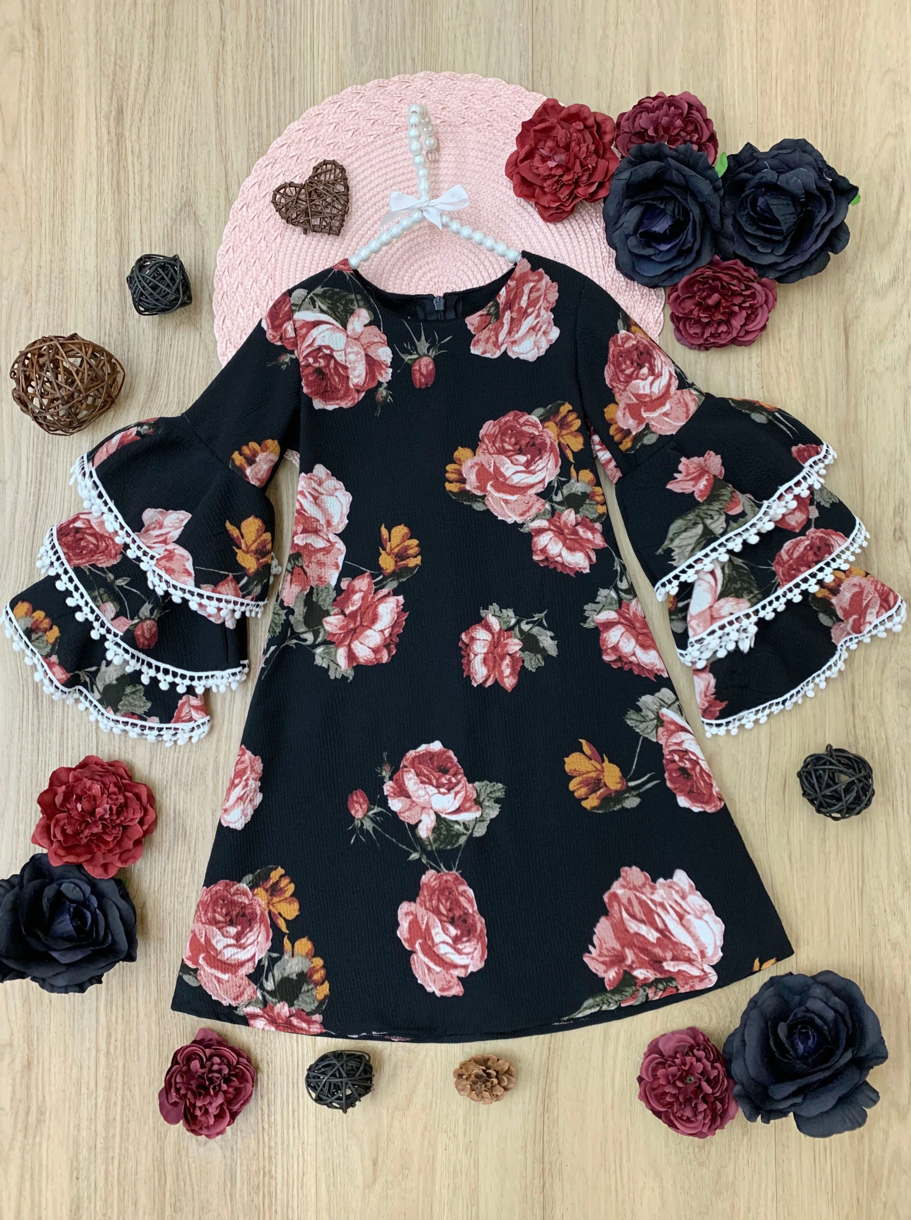 Dark and Lovely Tiered Sleeve Floral Miya Dress - Image 3