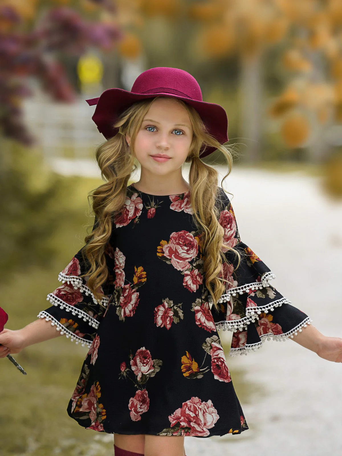 Dark and Lovely Tiered Sleeve Floral Miya Dress - Image 4