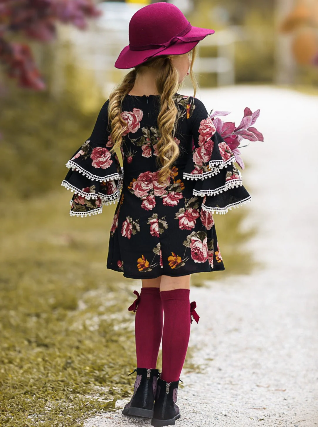Dark and Lovely Tiered Sleeve Floral Miya Dress - Image 6