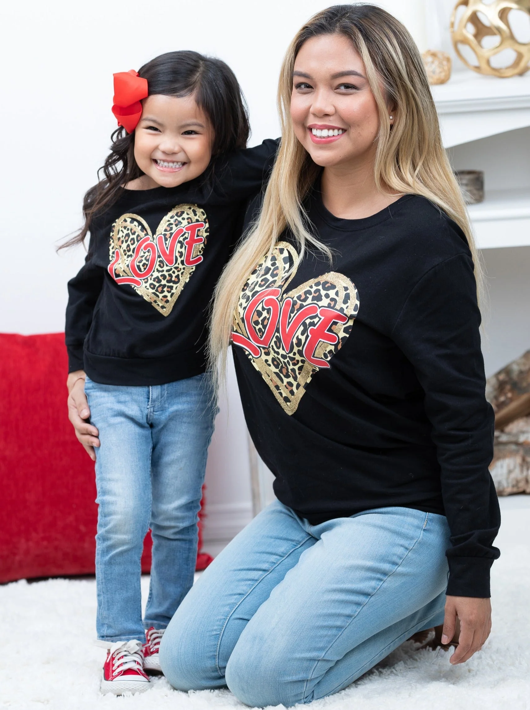Mommy and Me Roaring Love Long Sleeve Top - Image 7