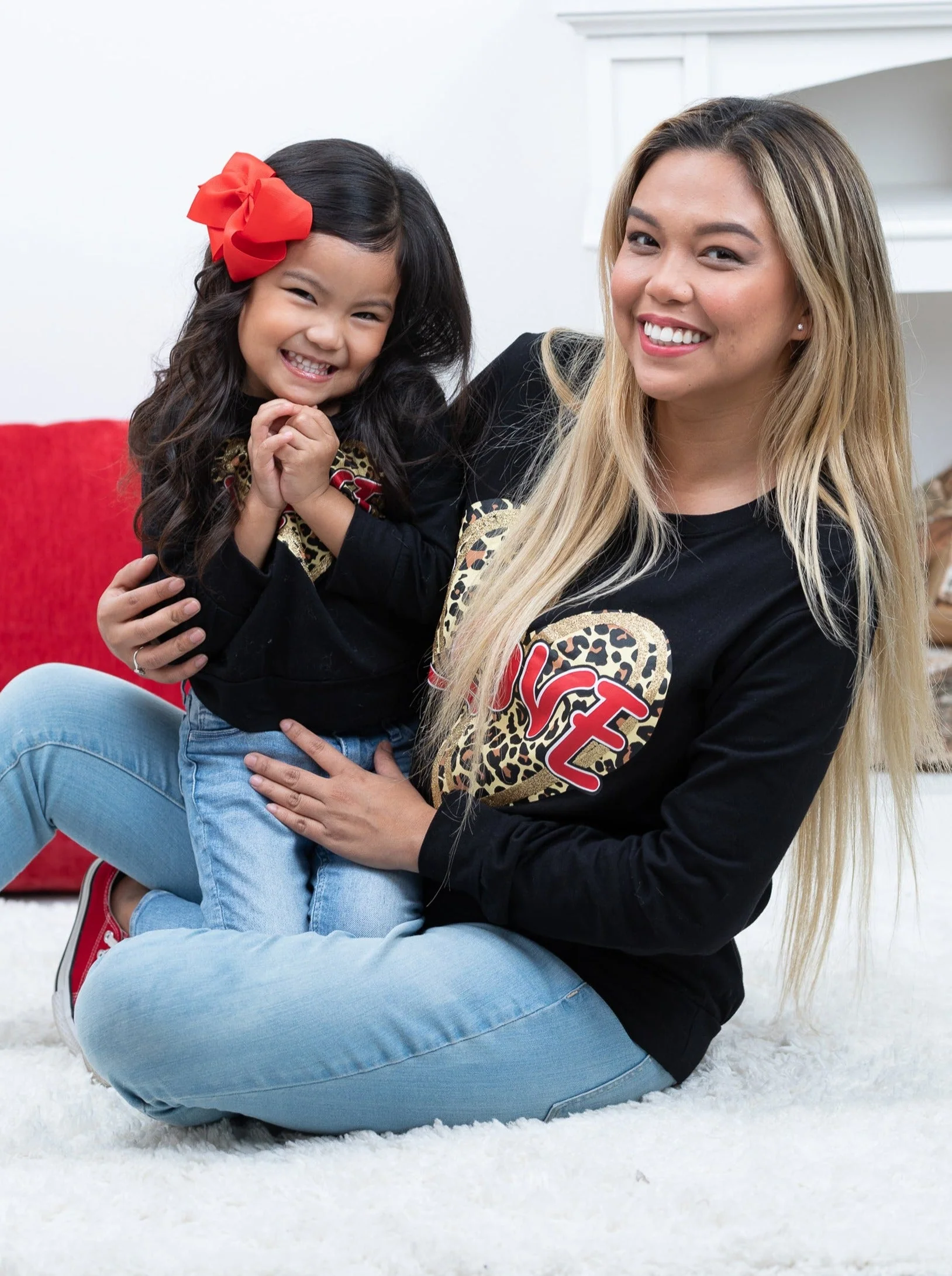 Mommy and Me Roaring Love Long Sleeve Top - Image 9