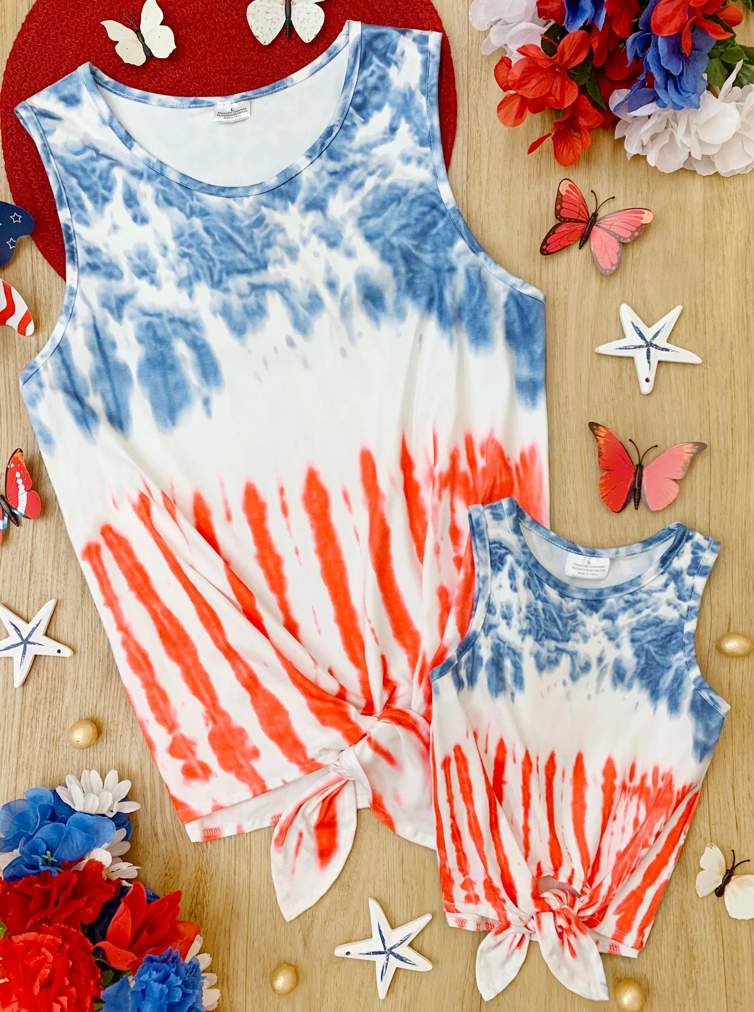 Mommy and Me Americana Tie Dye Tank Top - Image 3