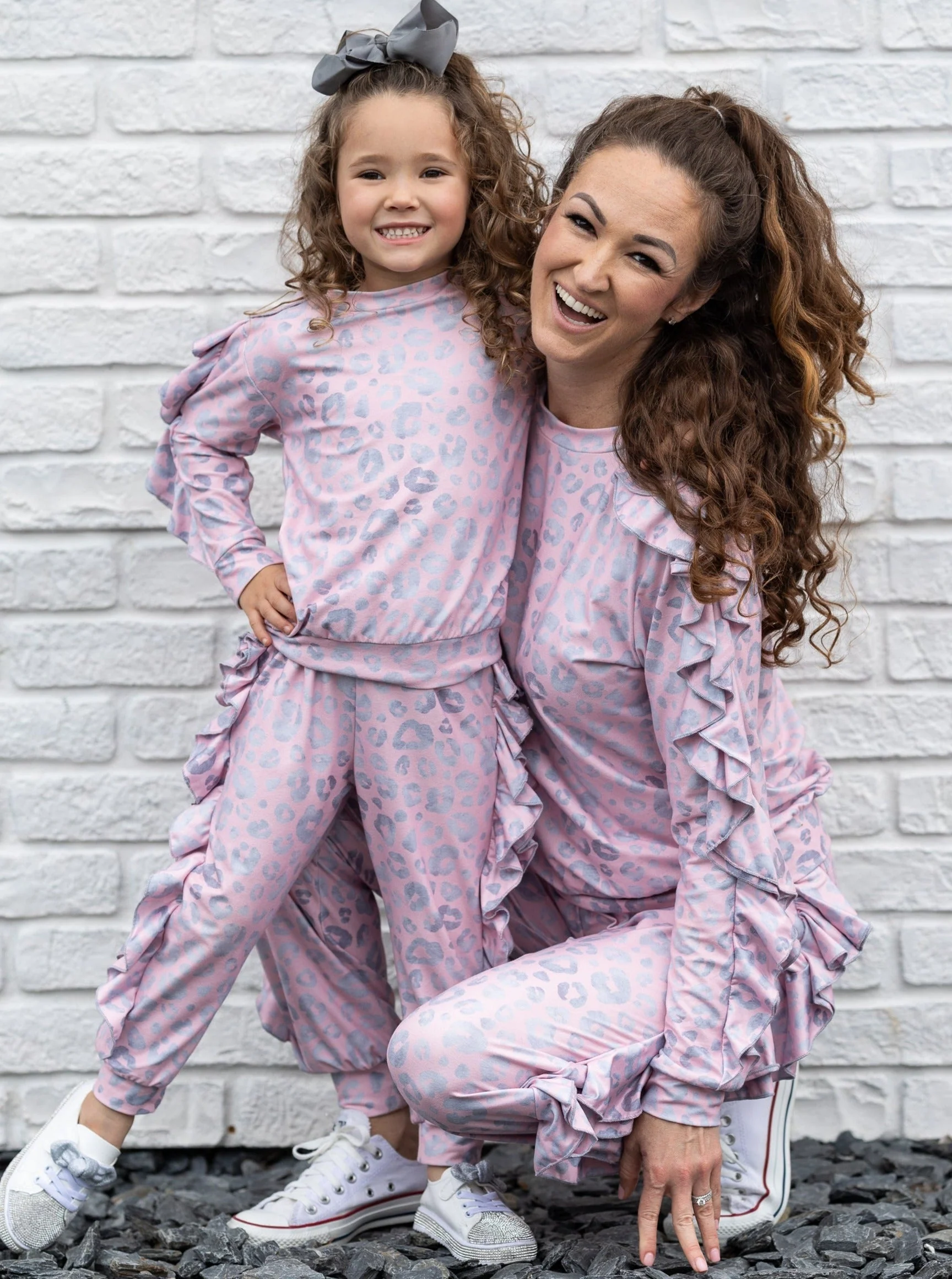 Mommy and Me Love You More Ruffle Jogger Set - Image 2