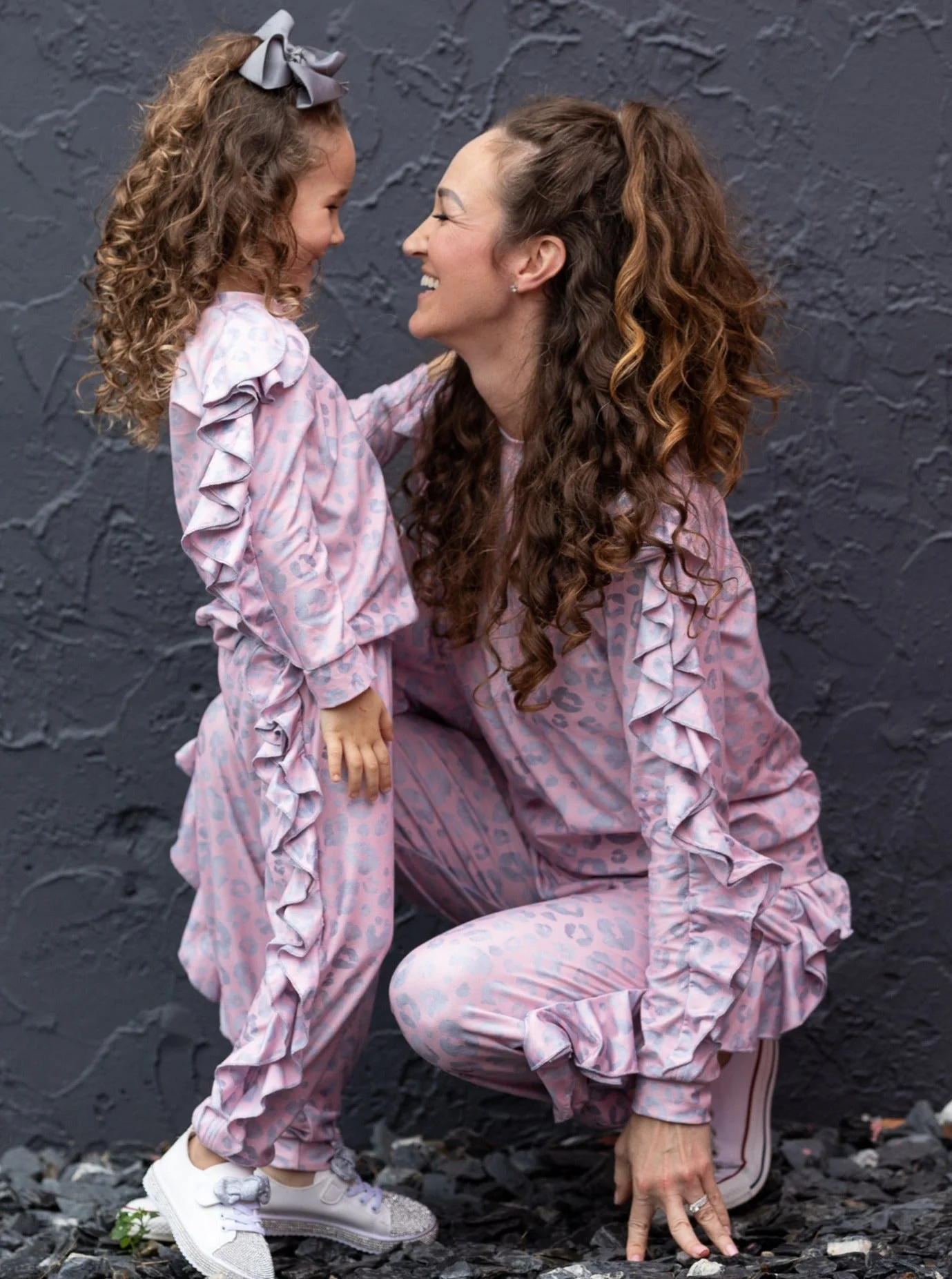Mommy and Me Love You More Ruffle Jogger Set - Image 4