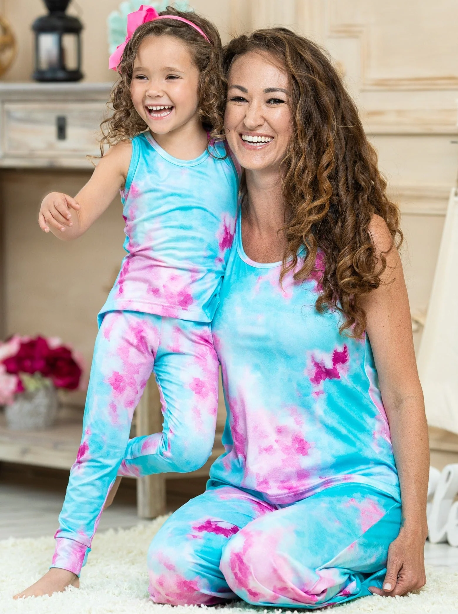 Mommy and Me Cotton Candy Dreams Lounge Set - Image 2