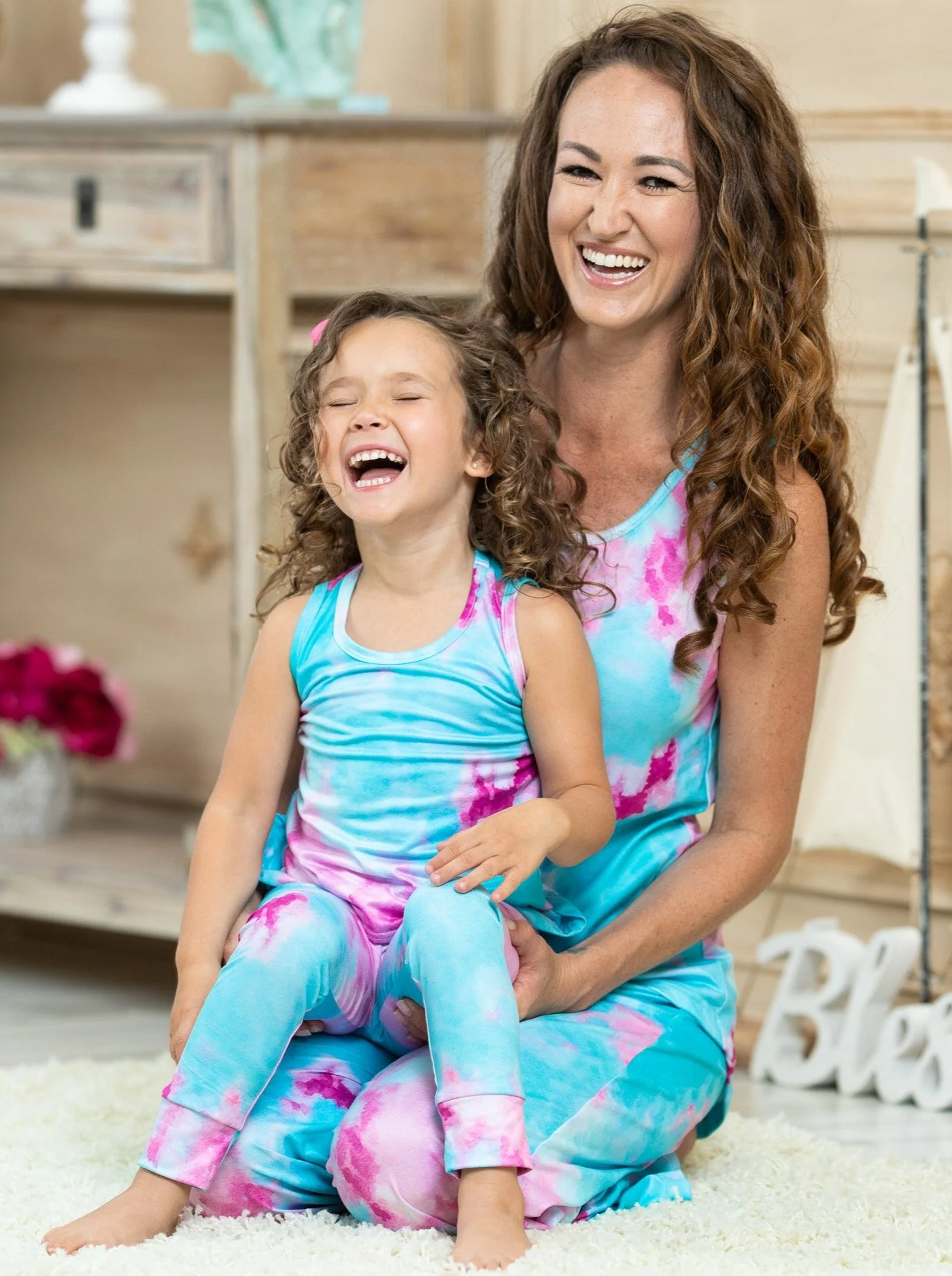 Mommy and Me Cotton Candy Dreams Lounge Set - Image 8