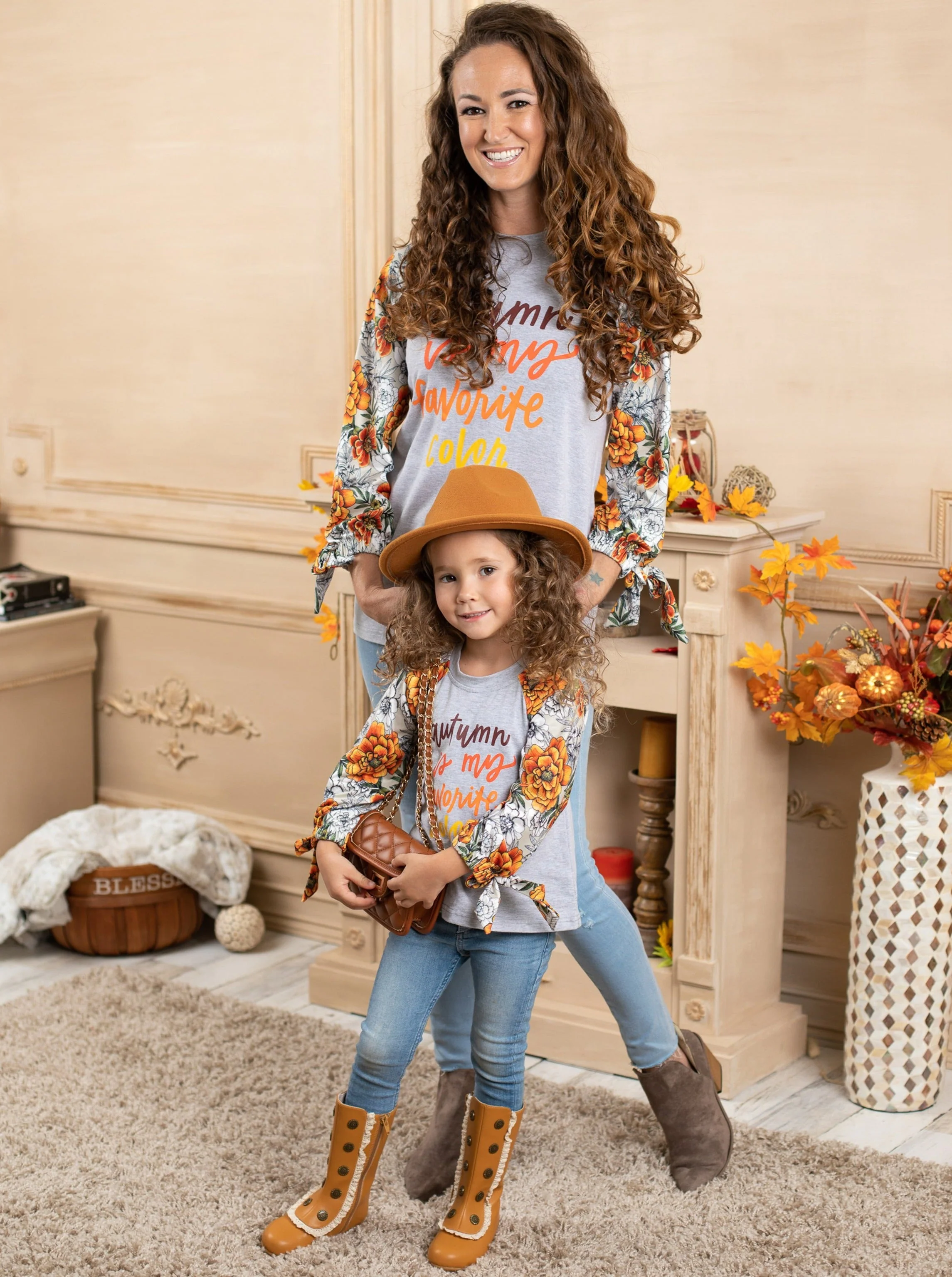 Mommy and Me My Favorite Season Raglan Floral Top - Image 3