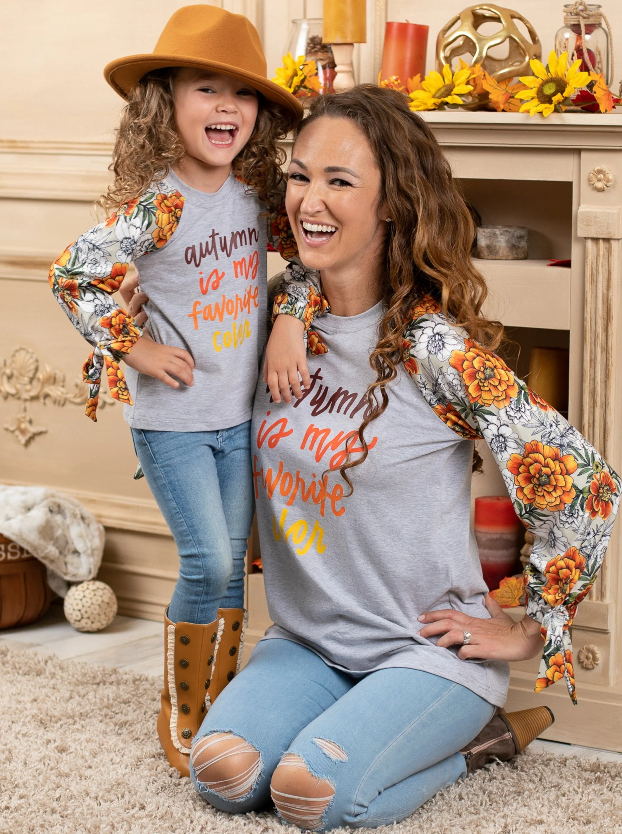 Mommy and Me My Favorite Season Raglan Floral Top - Image 4