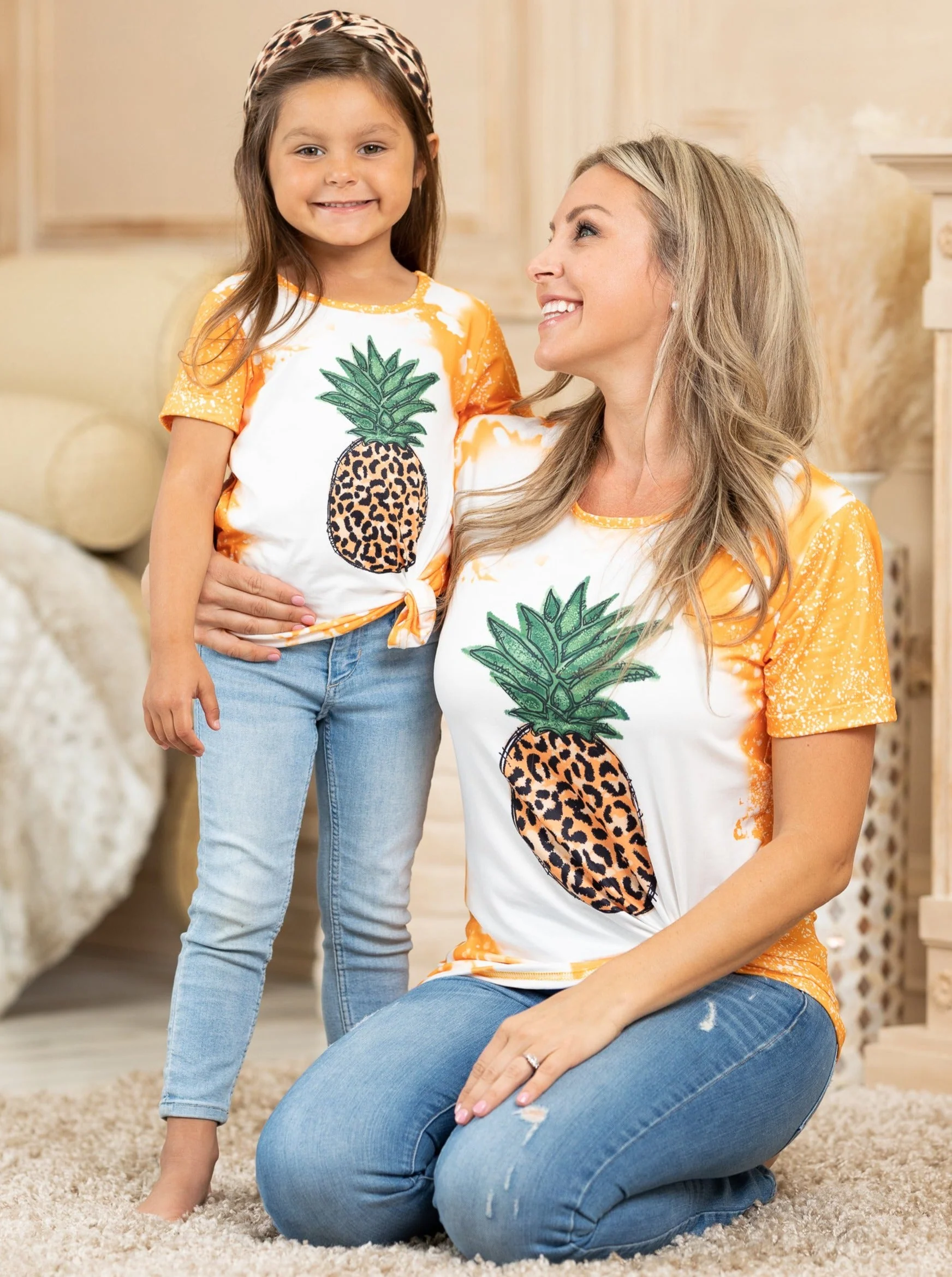 Mommy and Me Wild Crown Pineapple Top - Image 3